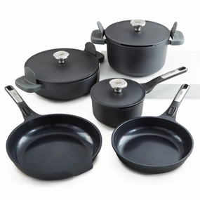 BergHOFF Leo Phantom 8pc Nonstick Ceramic Cookware Set, Recycled cookware set,cooking pots,kitchen cookware