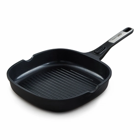 BergHOFF Leo Phantom Nonstick Ceramic 10.25" Grill Pan, Recycled cookware set,cooking pots,kitchen cookware