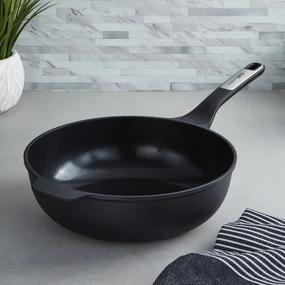 BergHOFF Leo Phantom Nonstick Ceramic 11" Wok Pan 4.6qt., Recycled cookware set,cooking pots,kitchen cookware