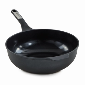 BergHOFF Leo Phantom Nonstick Ceramic 12" Wok Pan 5.3qt., Recycled cookware set,cooking pots,kitchen cookware