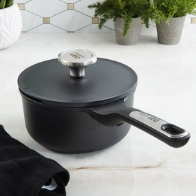 BergHOFF Leo Phantom Nonstick Ceramic 7" Saucepan 2.1qt., Recycled cookware set,cooking pots,kitchen cookware