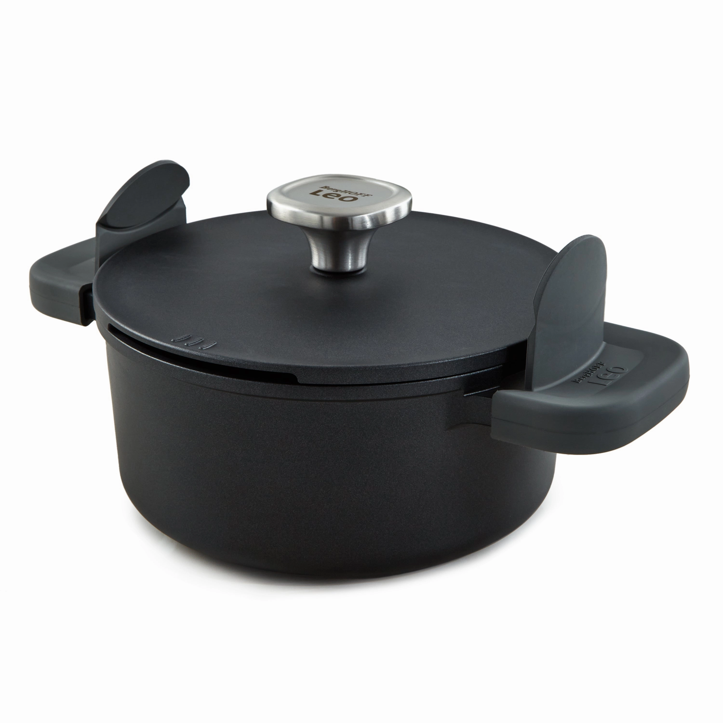 BergHOFF Leo Phantom Nonstick Ceramic 8" Stockpot 2.7qt., Recycled cookware set,cooking pots,kitchen cookware