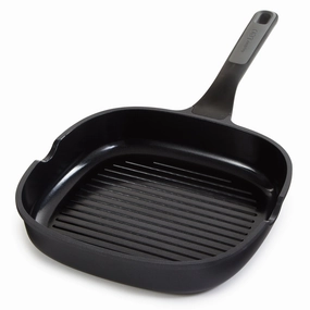 BergHOFF Leo Stone  Nonstick Ceramic Grill Pan 10.25", Recycled cookware set,cooking pots,kitchen cookware