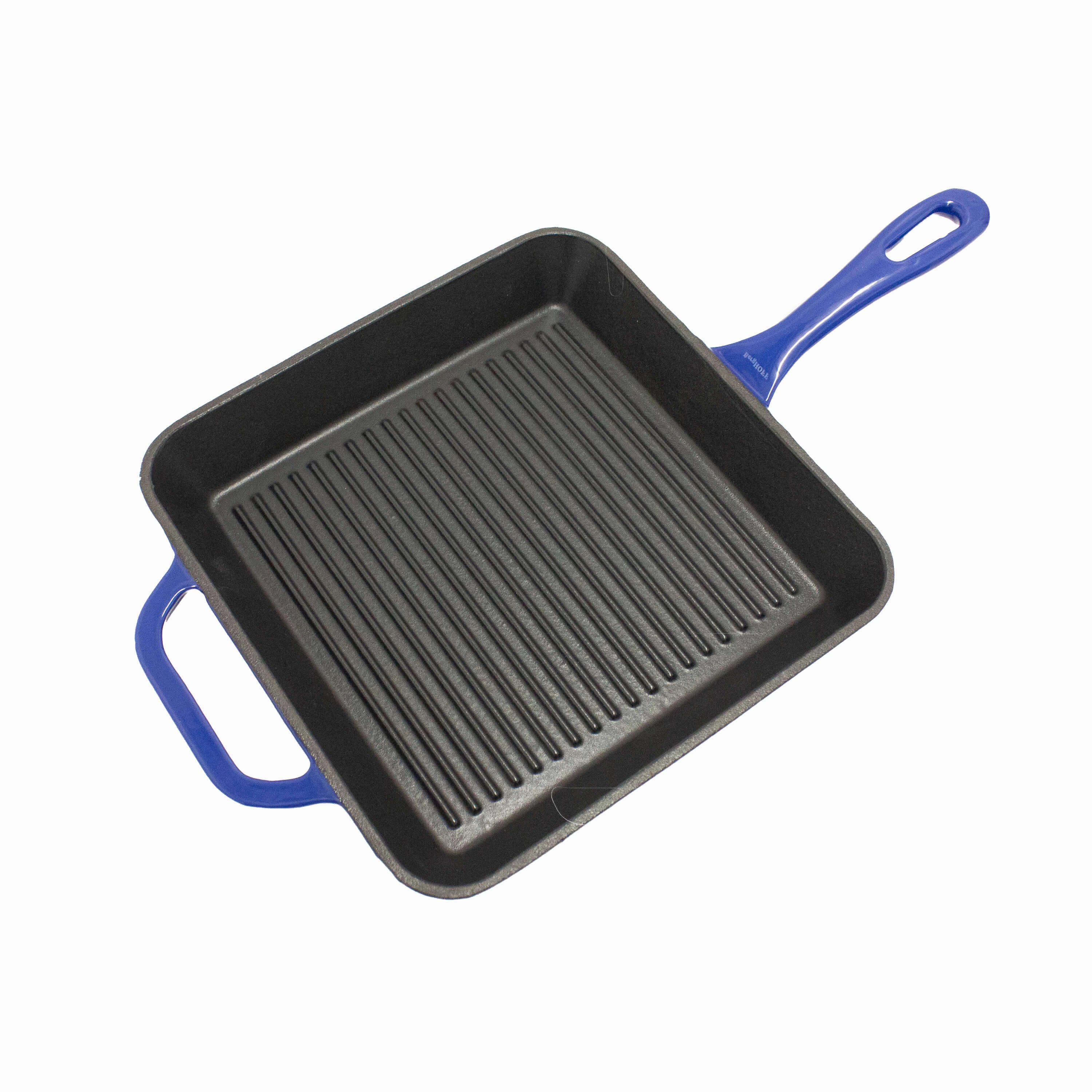 BergHOFF Neo 2pc Cast Iron 10" Fry and Grill Pan Cookware Set, Blue