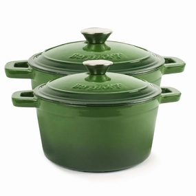 BergHOFF Neo 4pc Cast Iron Cookware Set, 3qt. & 7qt., Green cookware set,cooking pots,kitchen cookware