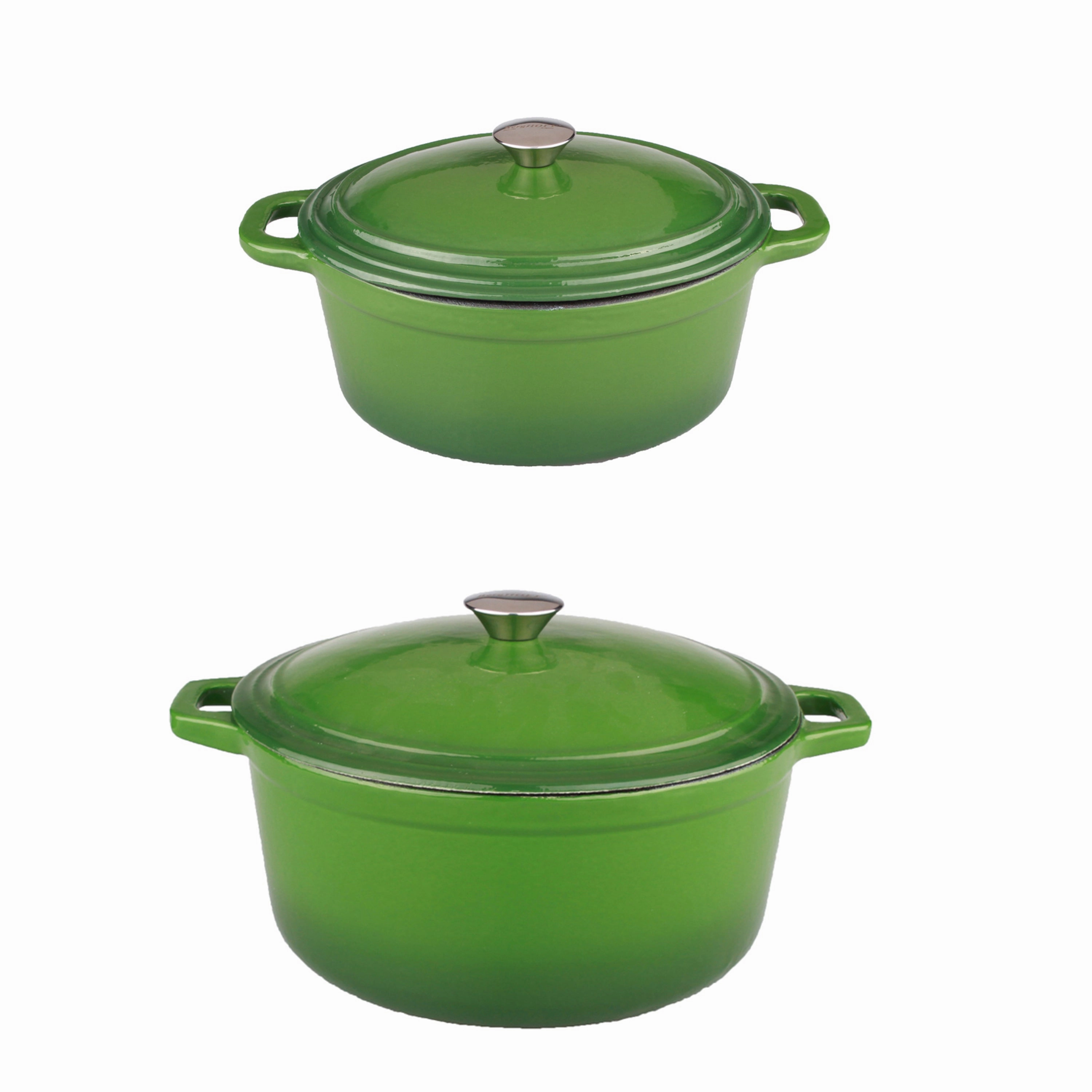 BergHOFF Neo 4pc Cast Iron Cookware Set, 5qt. & 8qt., Green cookware set,cooking pots,kitchen cookware