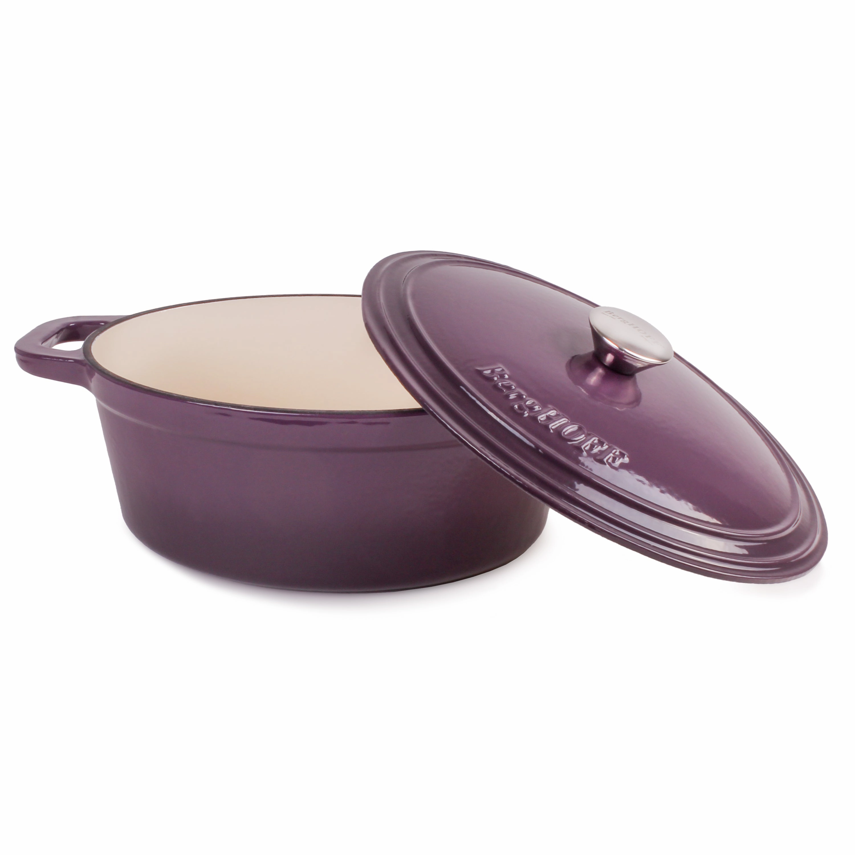 BergHOFF Neo 4pc Cast Iron Cookware Set, 5qt. & 8qt., Purple