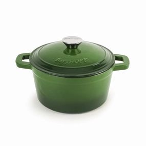 BergHOFF Neo Cast Iron 3qt. Round Dutch Oven 8" with Lid, Green cookware set,cooking pots,kitchen cookware