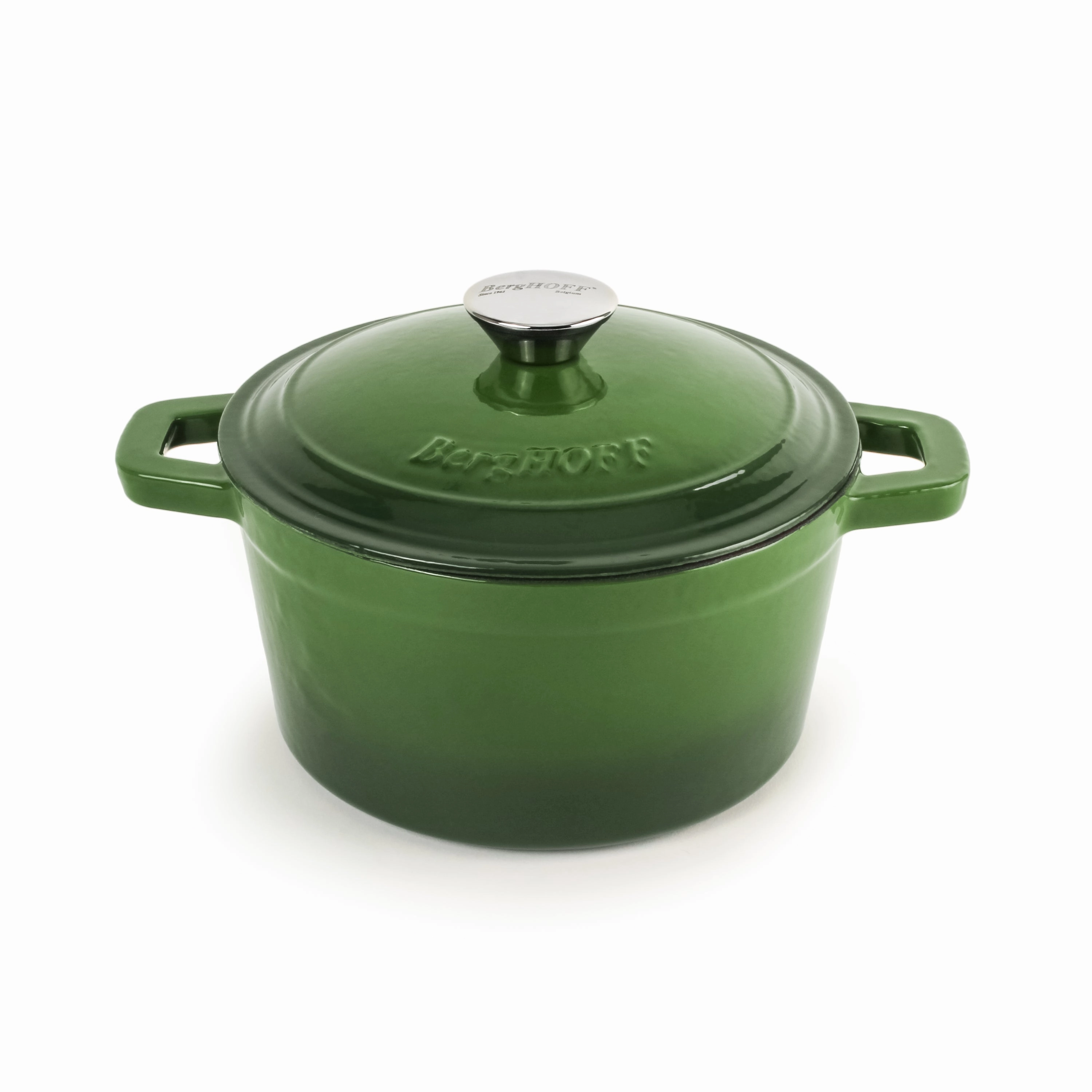 BergHOFF Neo Cast Iron 3qt. Round Dutch Oven 8" with Lid, Green cookware set,cooking pots,kitchen cookware