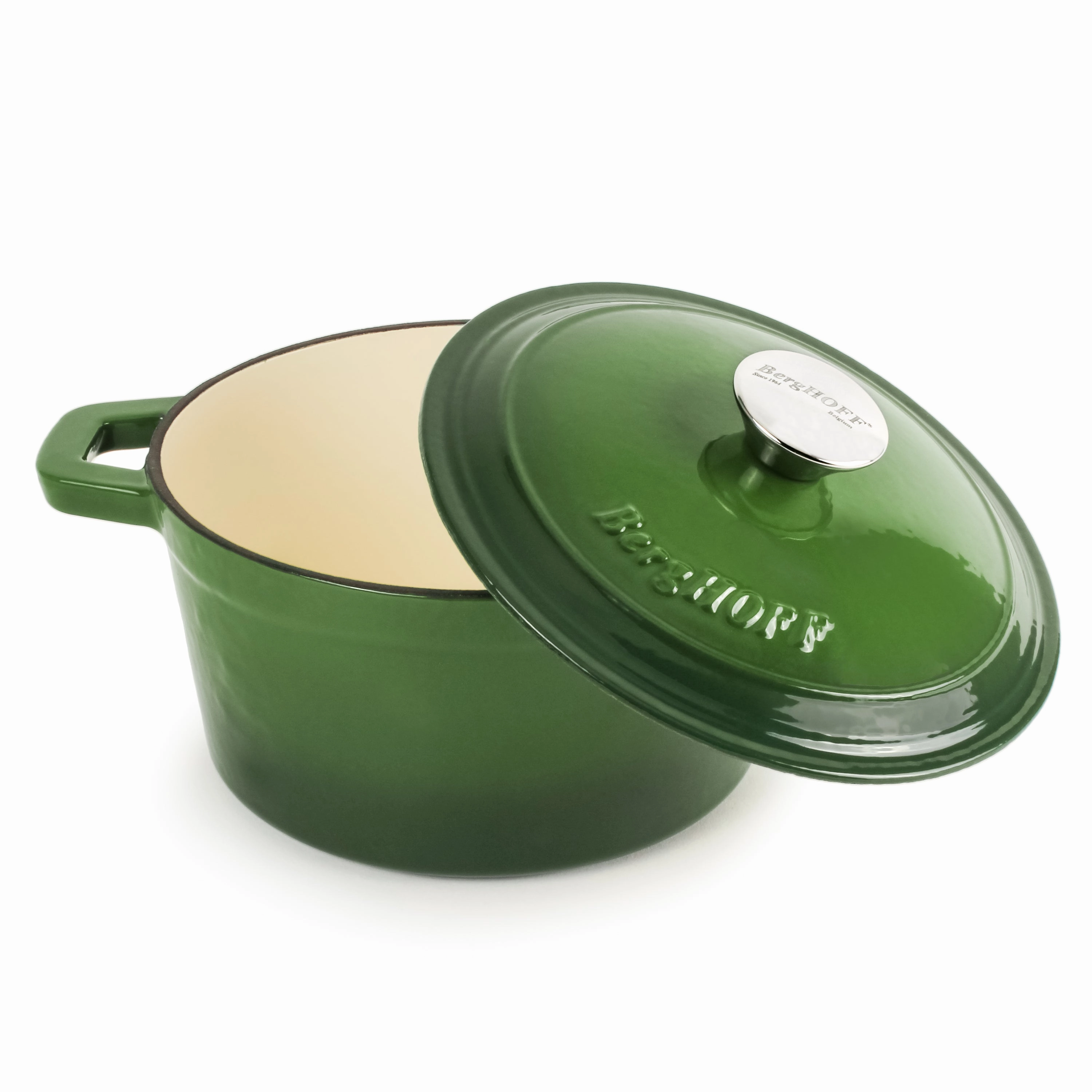 BergHOFF Neo Cast Iron 3qt. Round Dutch Oven 8" with Lid, Green