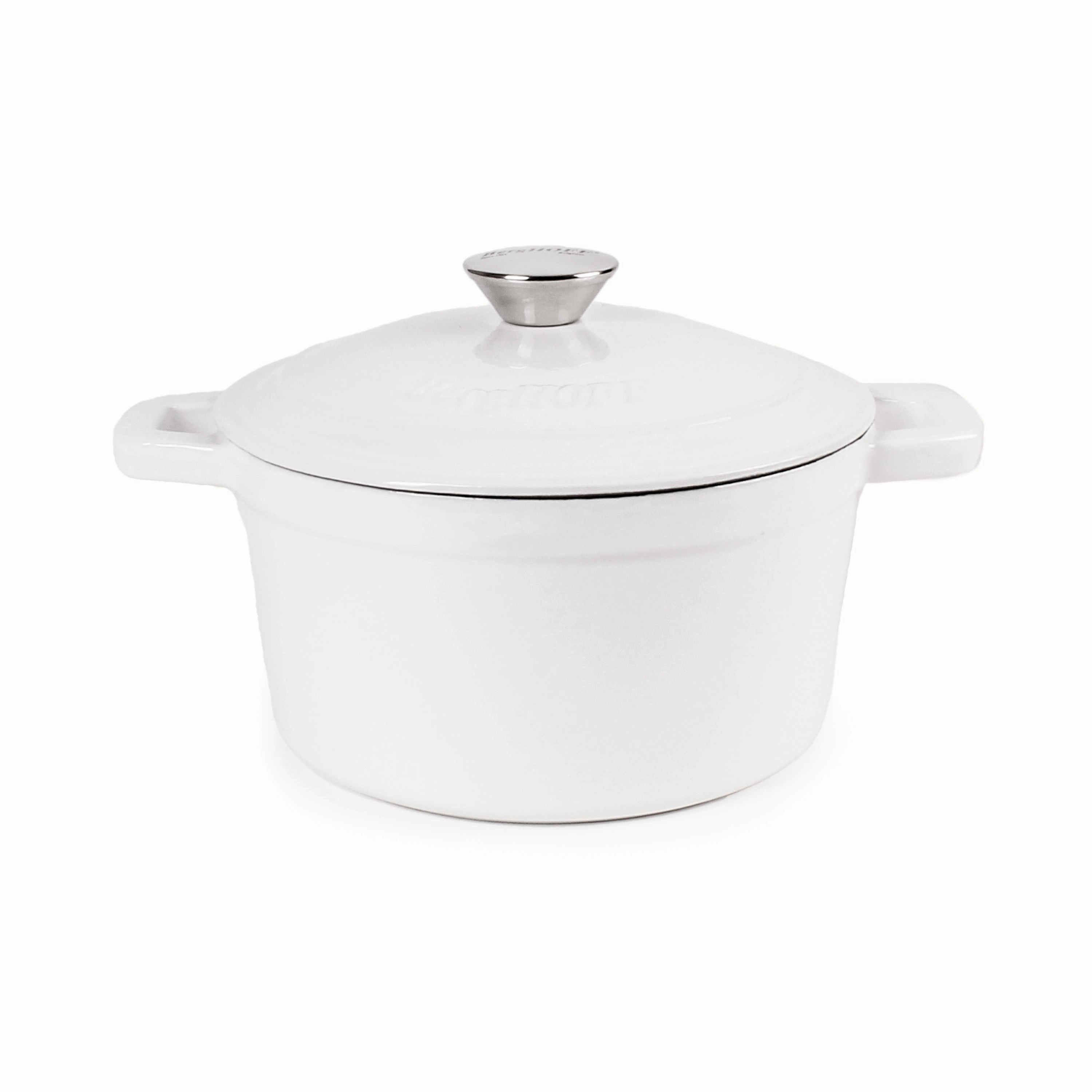 BergHOFF Neo Cast Iron 3qt. Round Dutch Oven 8" with Lid, White cookware set,cooking pots,kitchen cookware