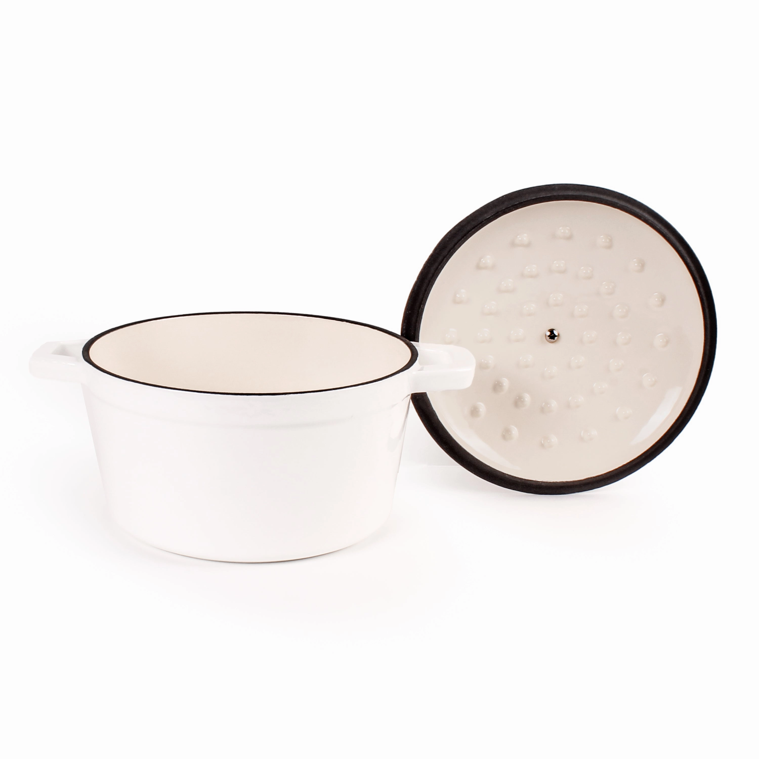 BergHOFF Neo Cast Iron 3qt. Round Dutch Oven 8" with Lid, White
