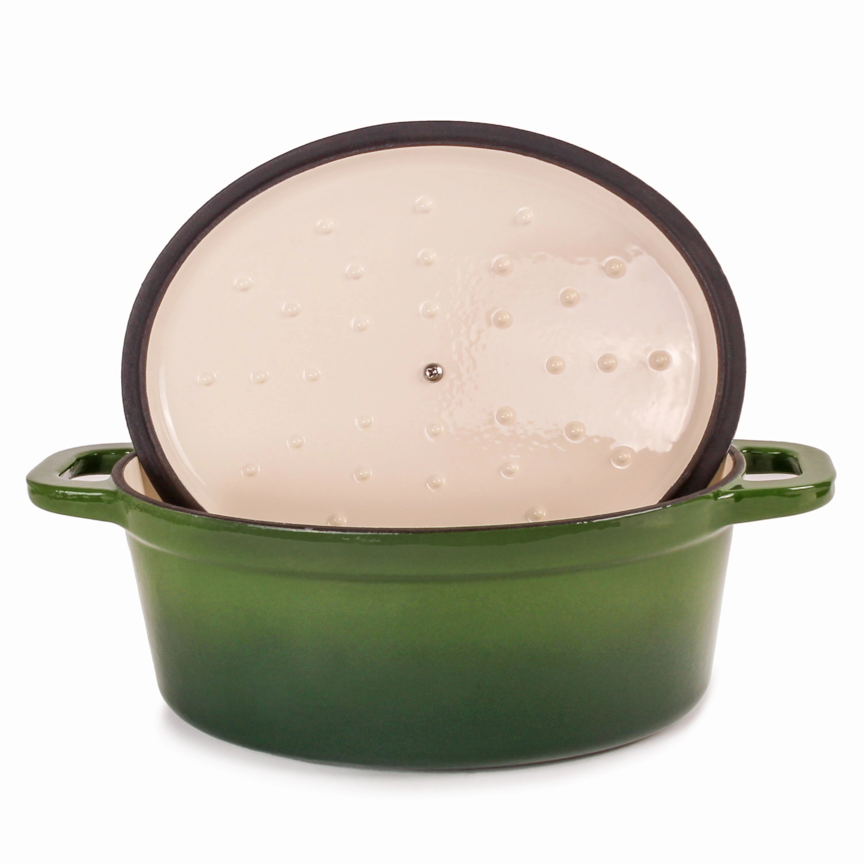BergHOFF Neo Cast Iron 5qt. Oval Dutch Oven 11.5" with Lid, Green