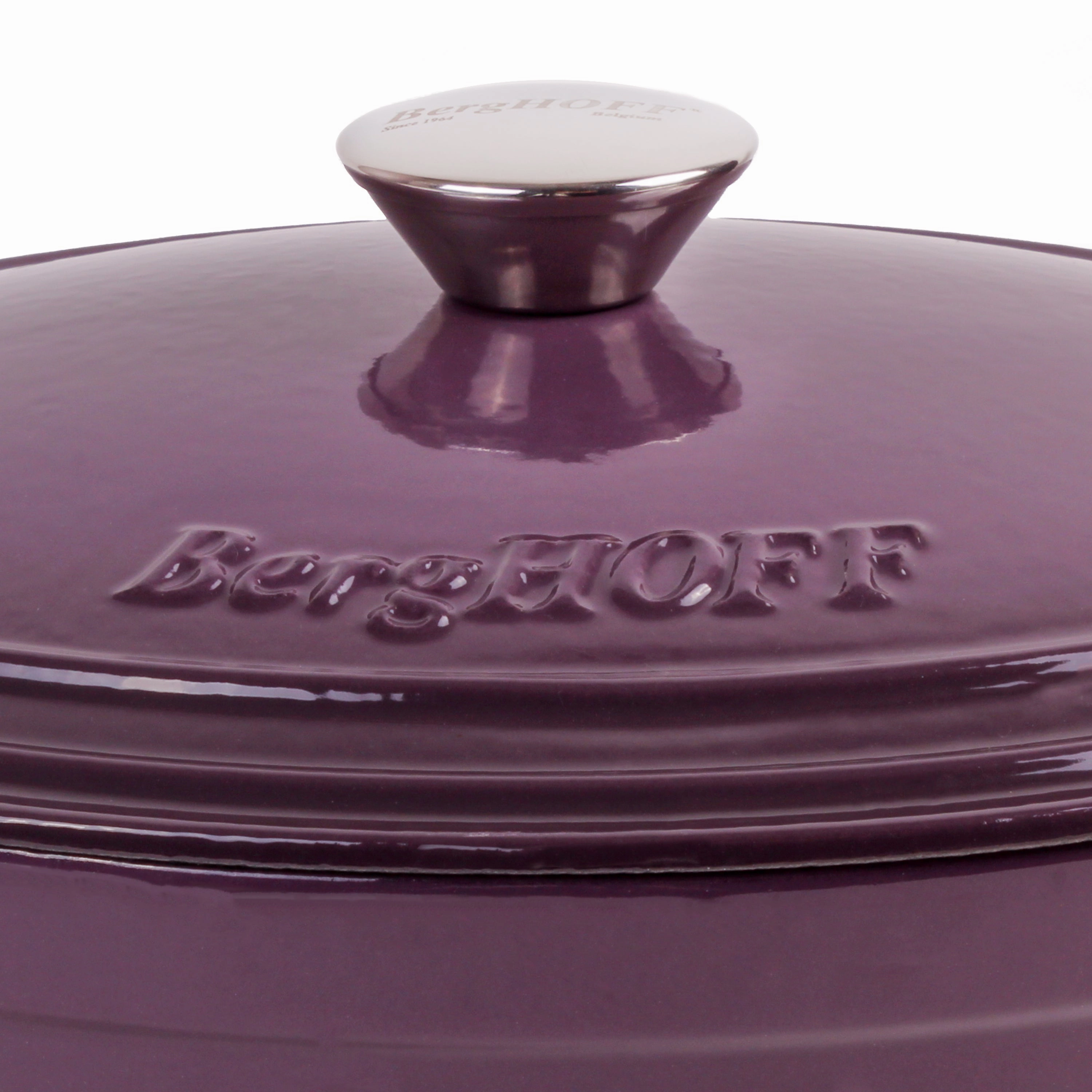BergHOFF Neo Cast Iron 5qt. Oval Dutch Oven 11.5" with Lid, Purple