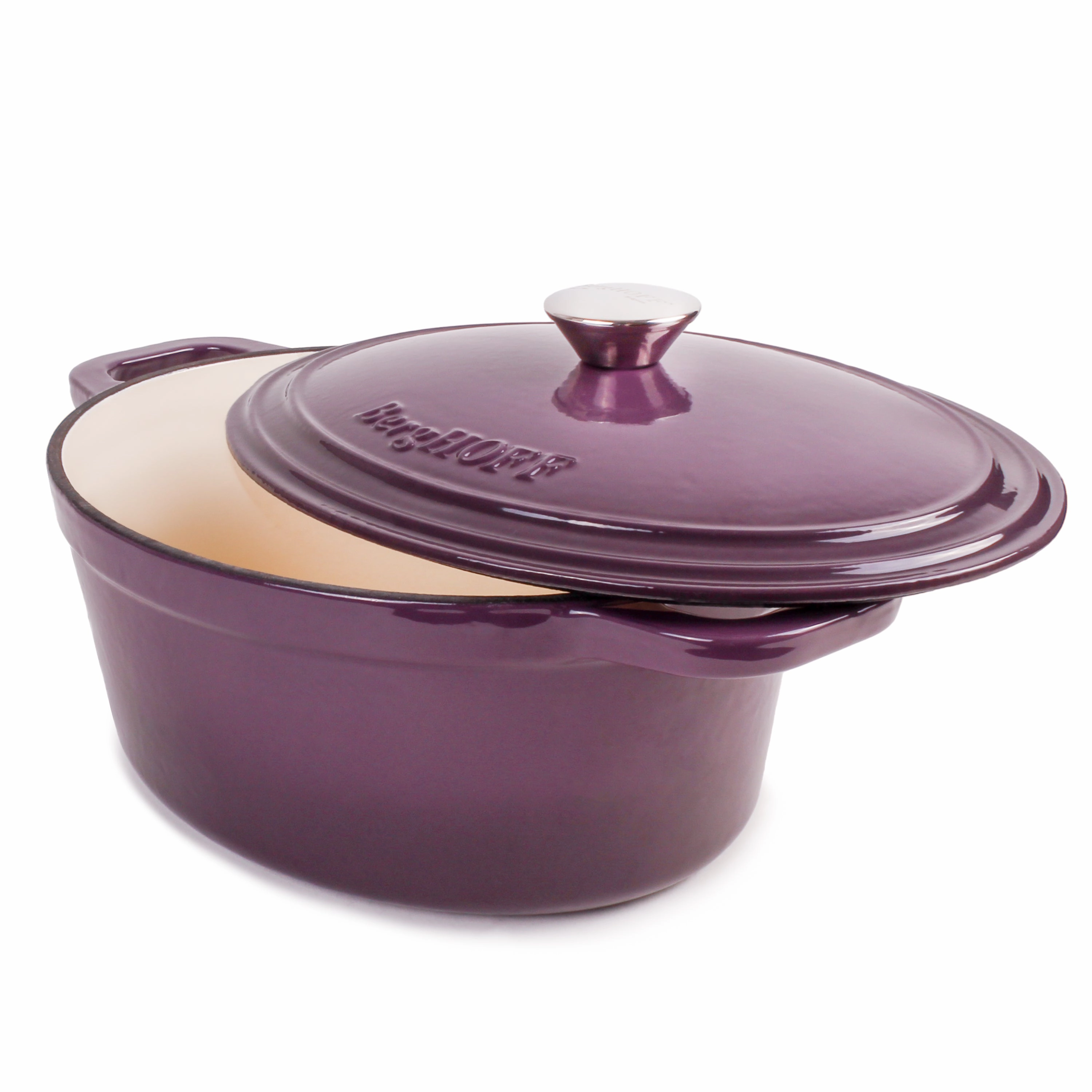 BergHOFF Neo Cast Iron 5qt. Oval Dutch Oven 11.5" with Lid, Purple