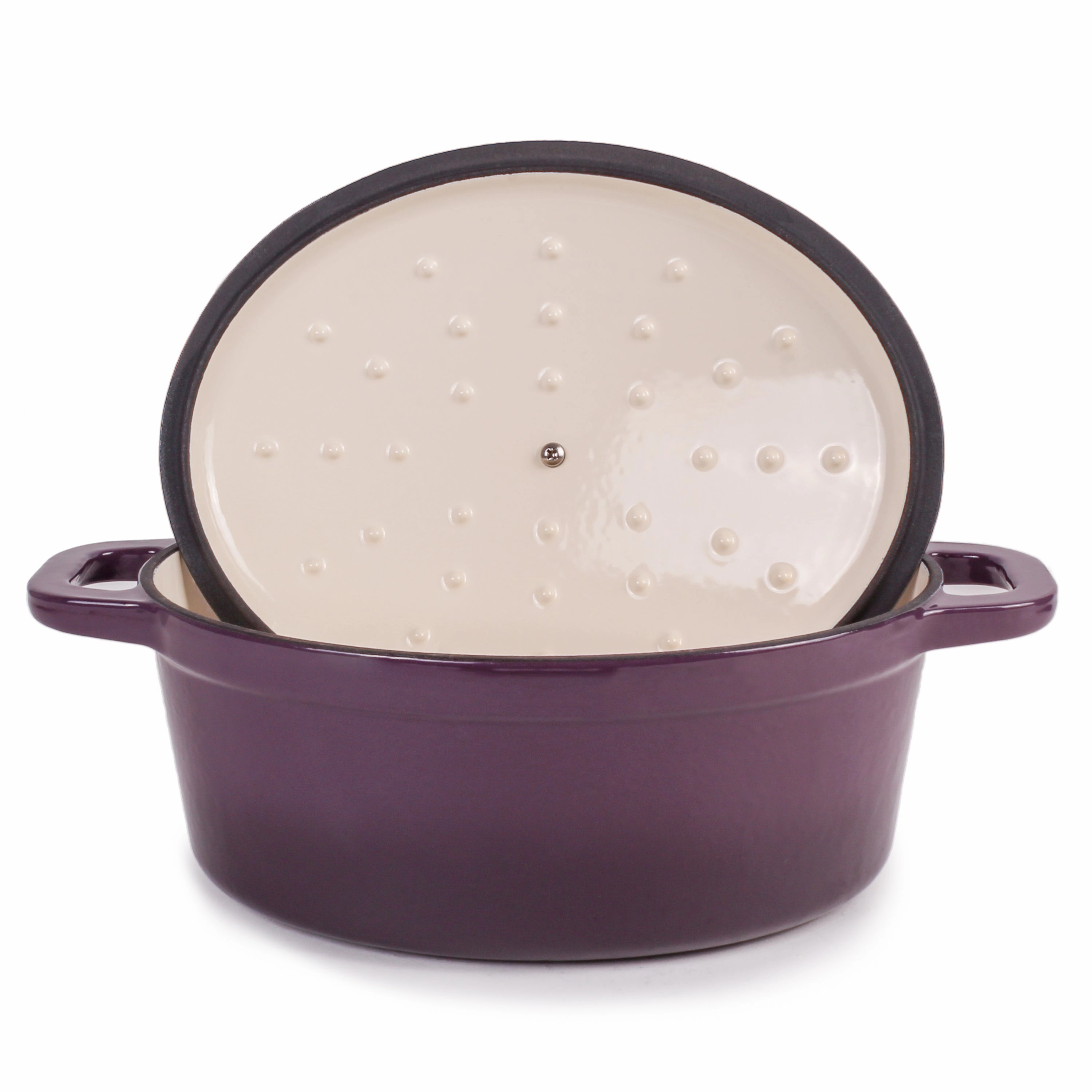 BergHOFF Neo Cast Iron 5qt. Oval Dutch Oven 11.5" with Lid, Purple