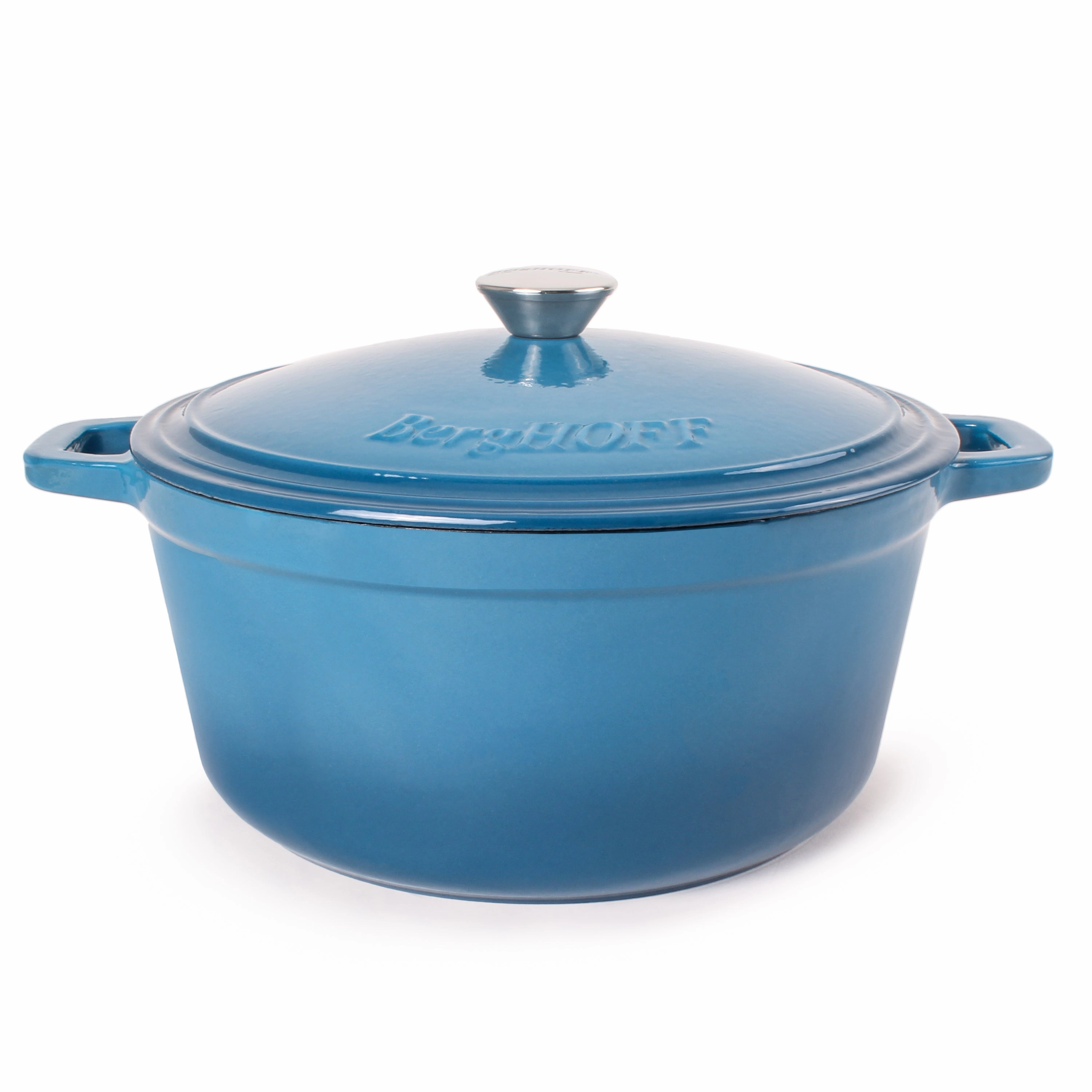 BergHOFF Neo Cast Iron 7qt. Round Dutch Oven 11" with Lid, Blue cookware set,cooking pots,kitchen cookware