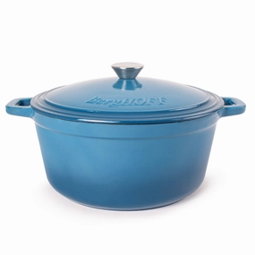 BergHOFF Neo Cast Iron 7qt. Round Dutch Oven 11" with Lid, Blue cookware set,cooking pots,kitchen cookware