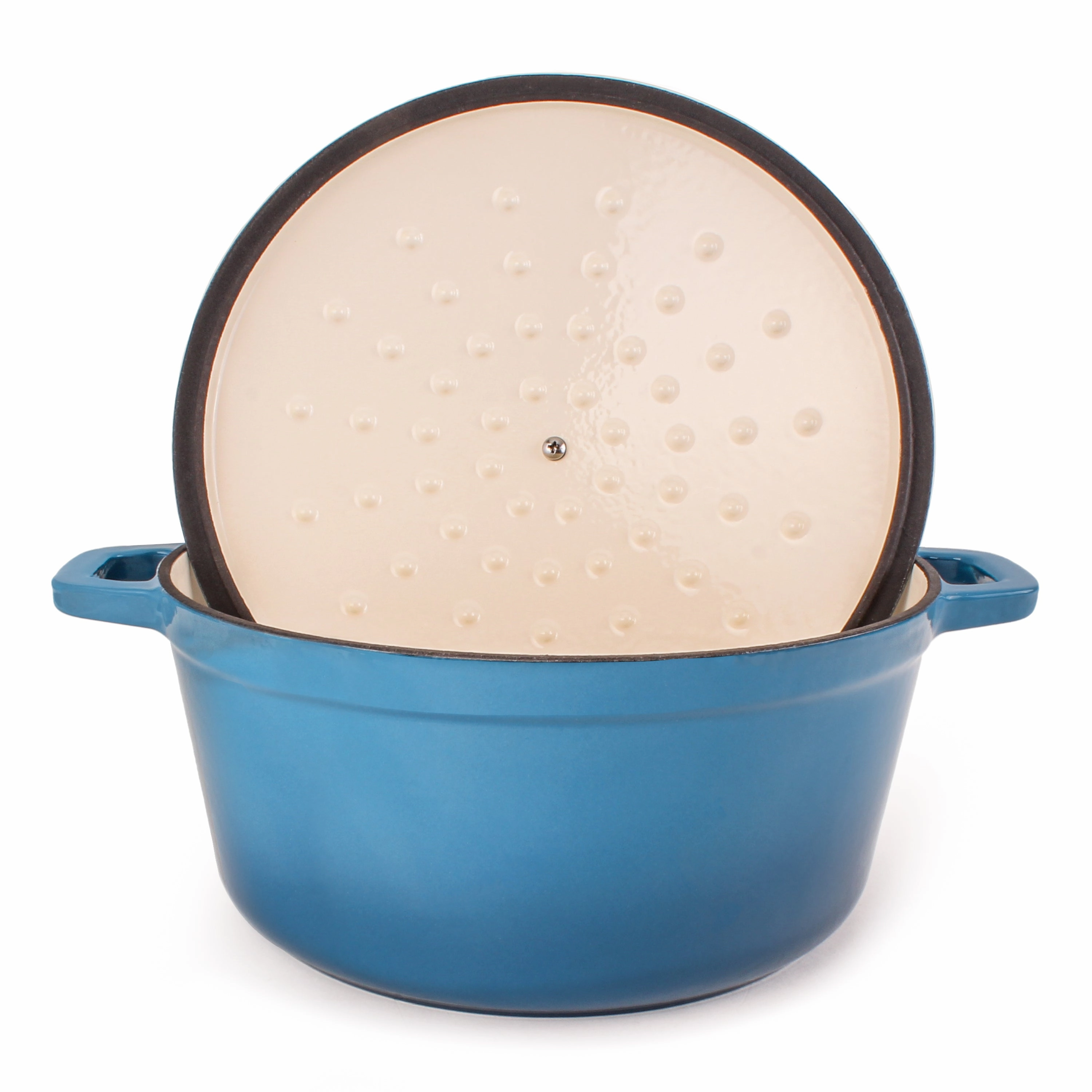 BergHOFF Neo Cast Iron 7qt. Round Dutch Oven 11" with Lid, Blue