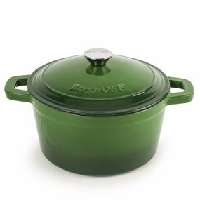 BergHOFF Neo Cast Iron 7qt. Round Dutch Oven 11" with Lid, Green cookware set,cooking pots,kitchen cookware