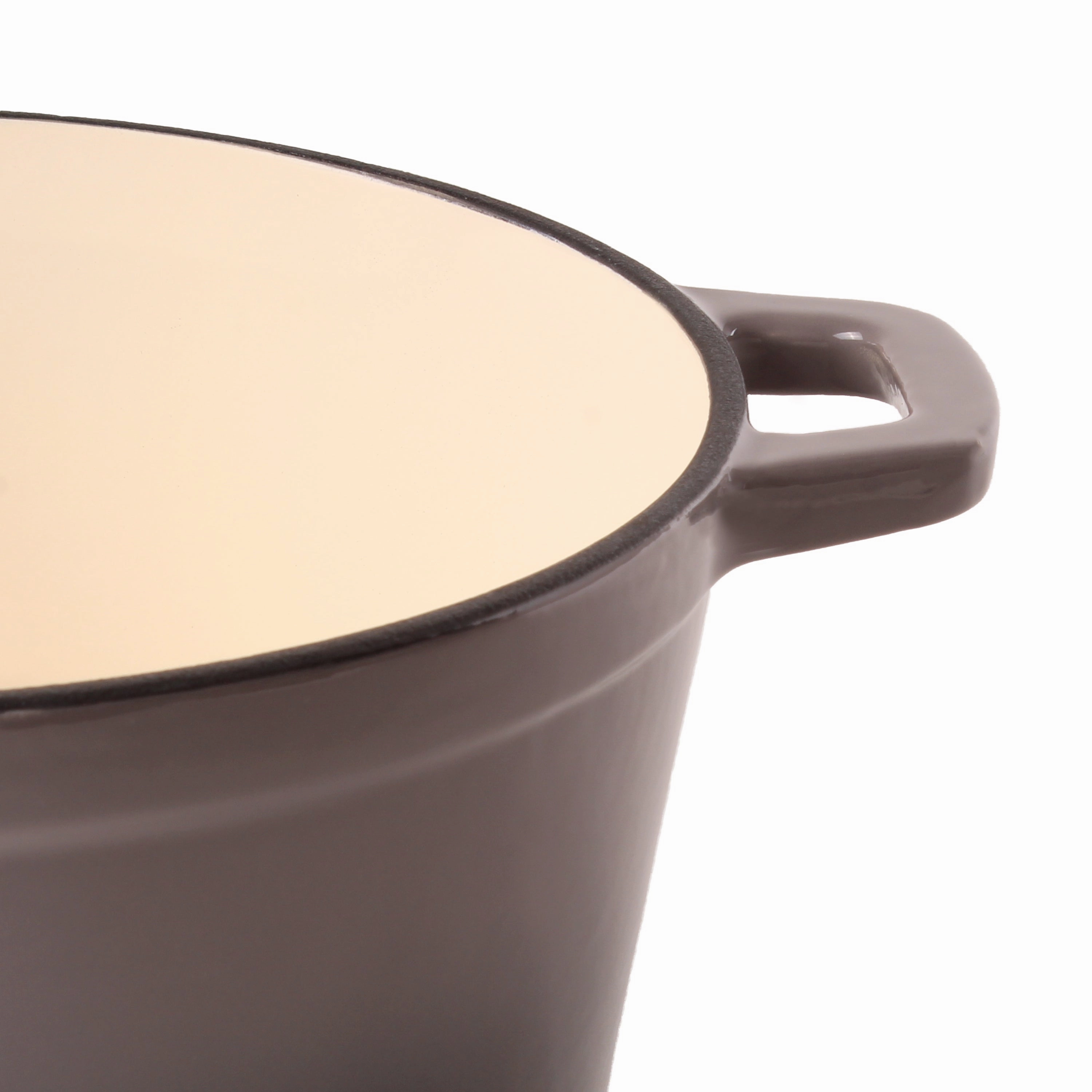 BergHOFF Neo Cast Iron 7qt. Round Dutch Oven 11" with Lid, Oyster