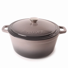 BergHOFF Neo Cast Iron 7qt. Round Dutch Oven 11" with Lid, Oyster cookware set,cooking pots,kitchen cookware