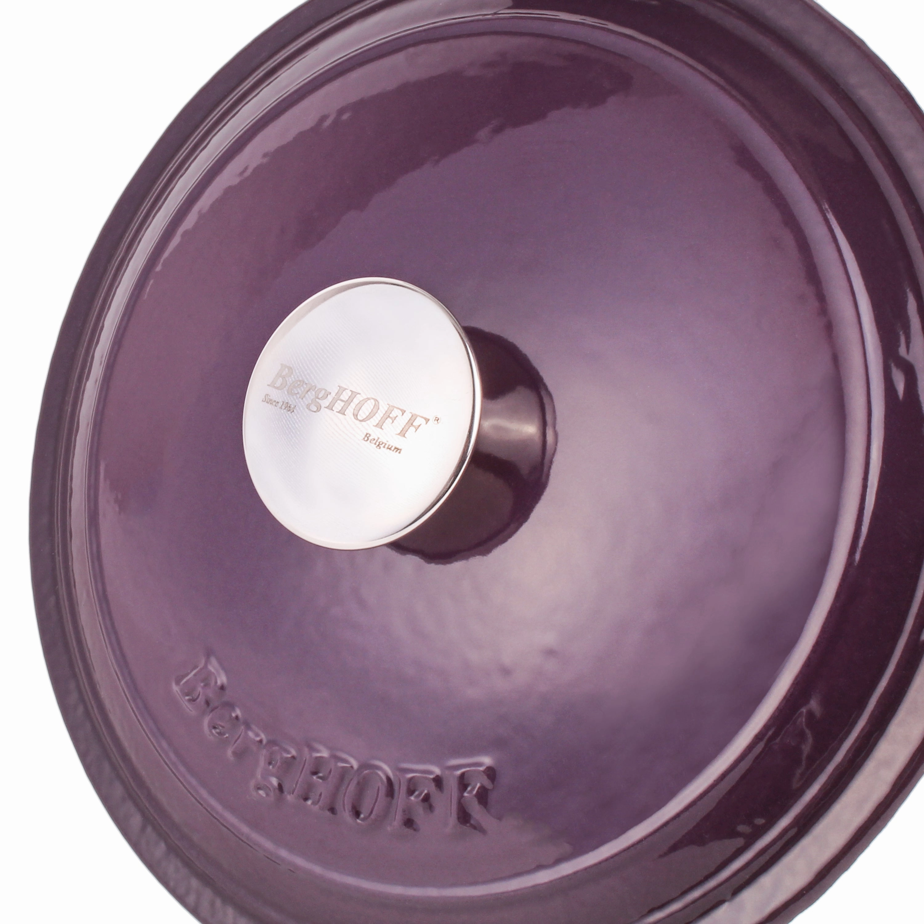 BergHOFF Neo Cast Iron 7qt. Round Dutch Oven 11" with Lid, Purple