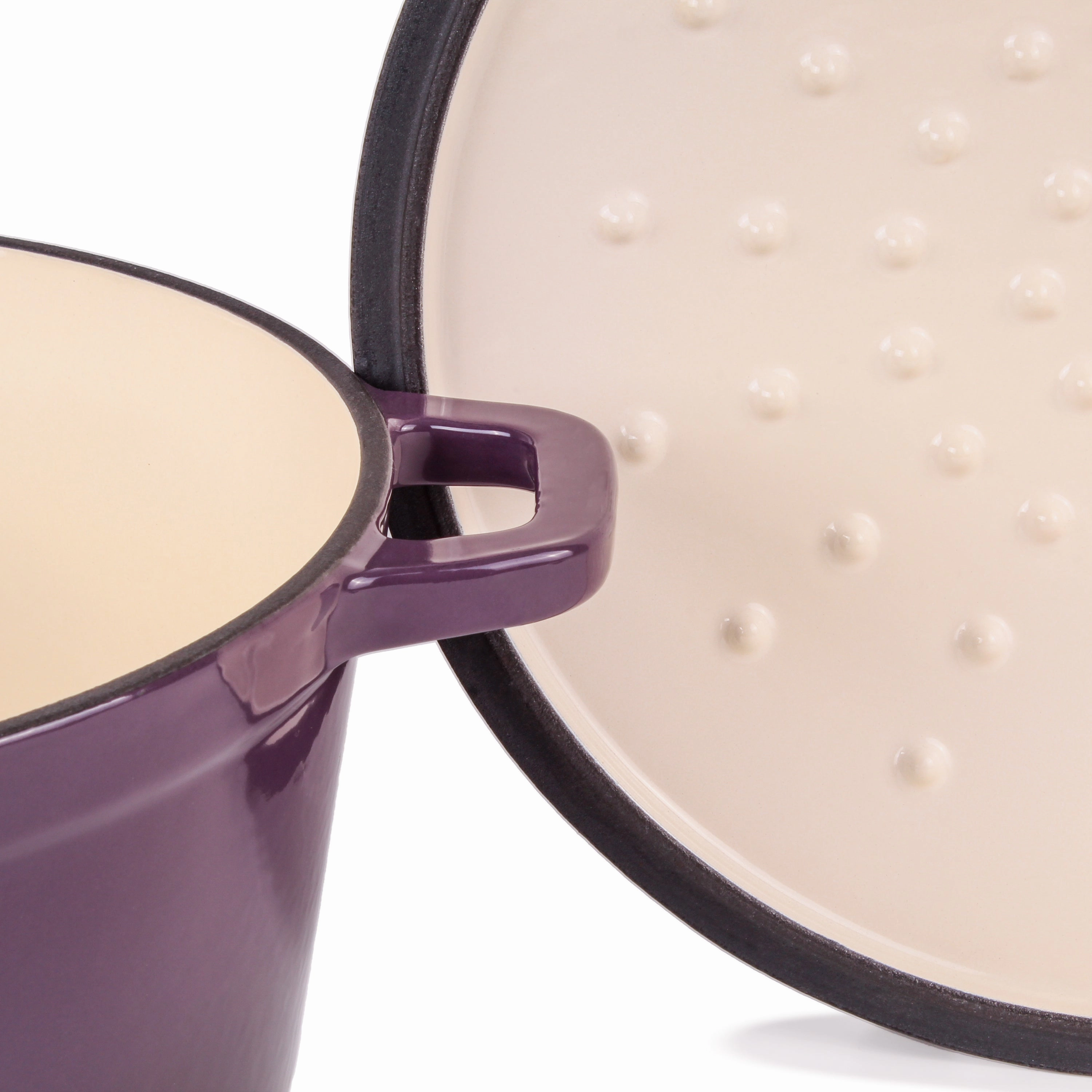 BergHOFF Neo Cast Iron 7qt. Round Dutch Oven 11" with Lid, Purple