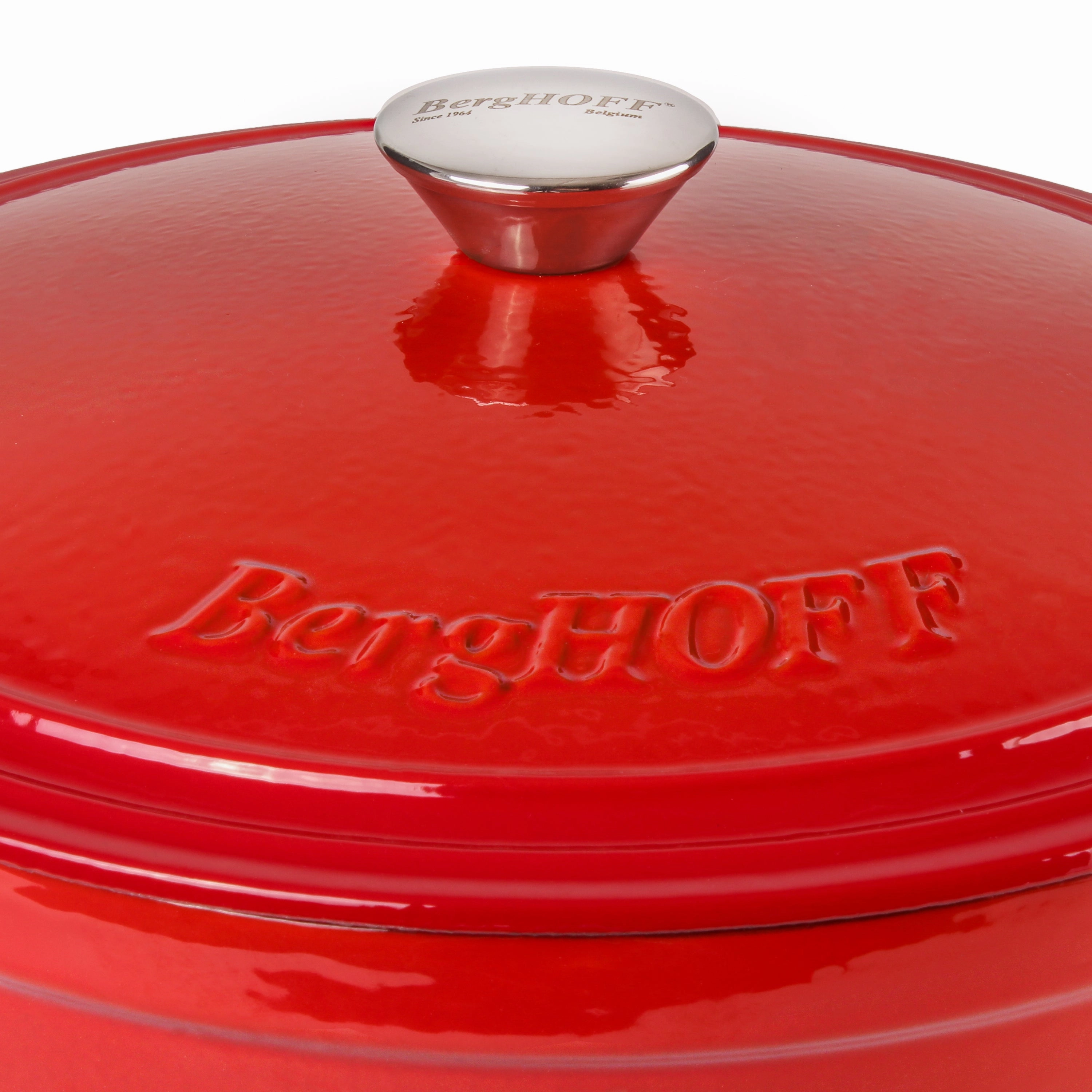BergHOFF Neo Cast Iron 7qt. Round Dutch Oven 11" with Lid, Red