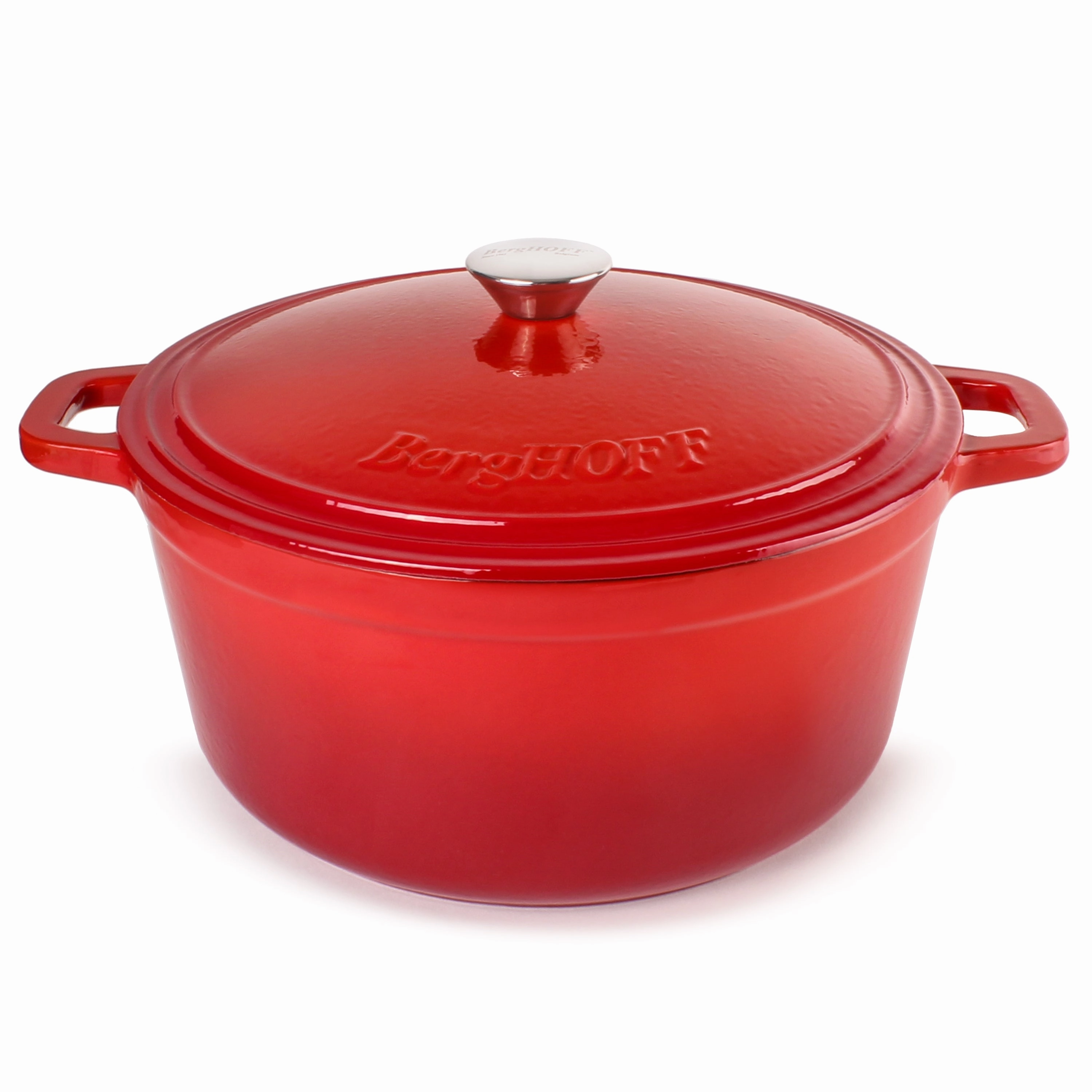 BergHOFF Neo Cast Iron 7qt. Round Dutch Oven 11" with Lid, Red cookware set,cooking pots,kitchen cookware