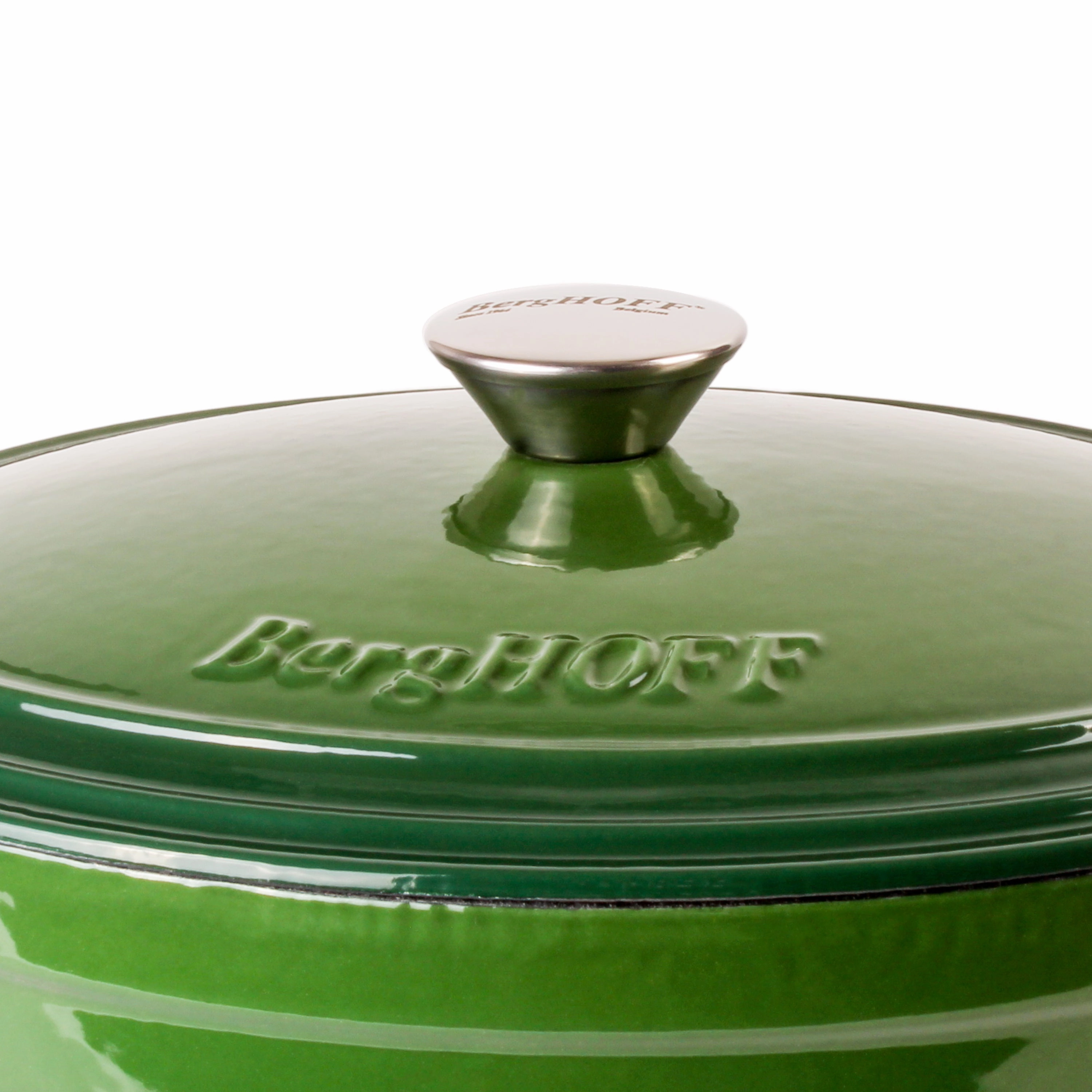 BergHOFF Neo Cast Iron 8qt. Oval Dutch Oven 13" with Lid, Green