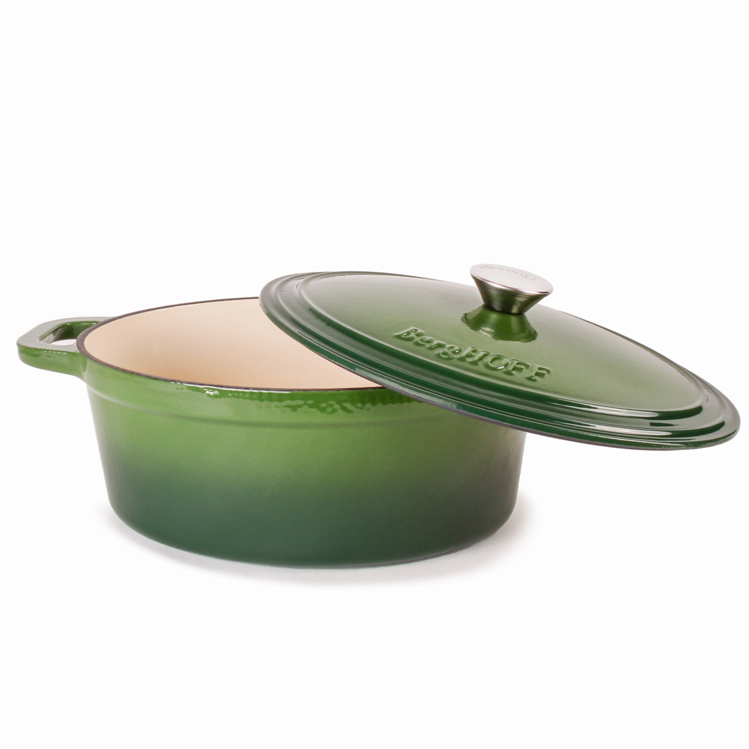 BergHOFF Neo Cast Iron 8qt. Oval Dutch Oven 13" with Lid, Green