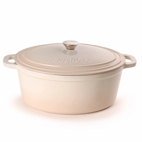 BergHOFF Neo Cast Iron 8qt. Oval Dutch Oven 13" with Lid, Meringue cookware set,cooking pots,kitchen cookware