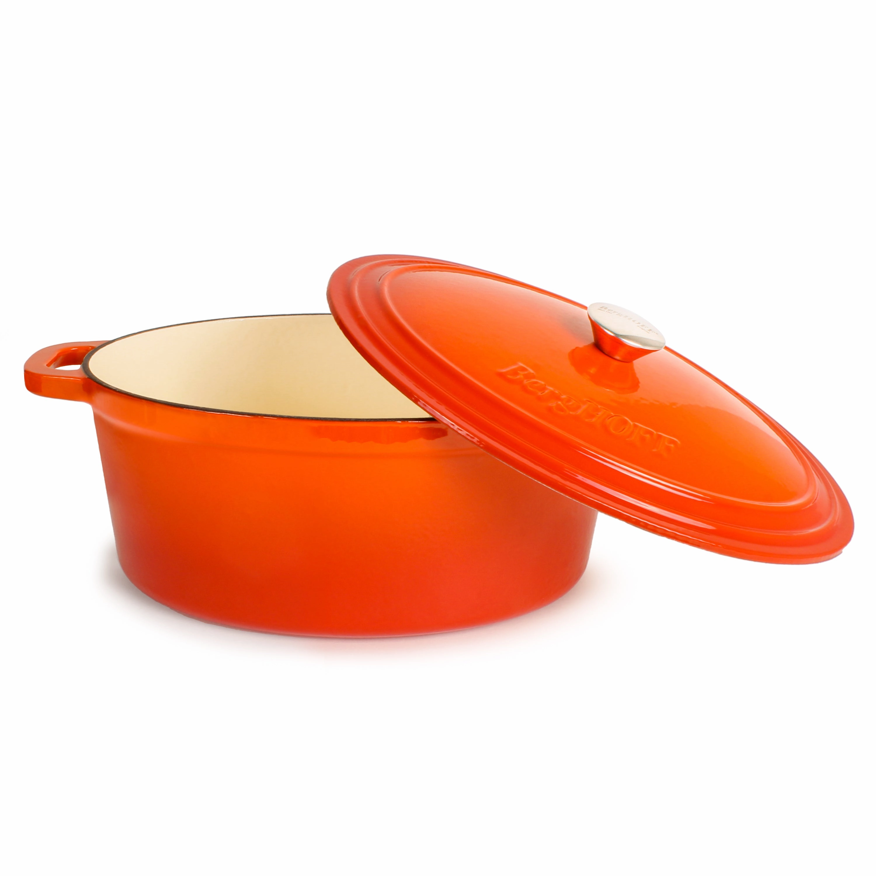 BergHOFF Neo Cast Iron 8qt. Oval Dutch Oven 13" with Lid, Orange