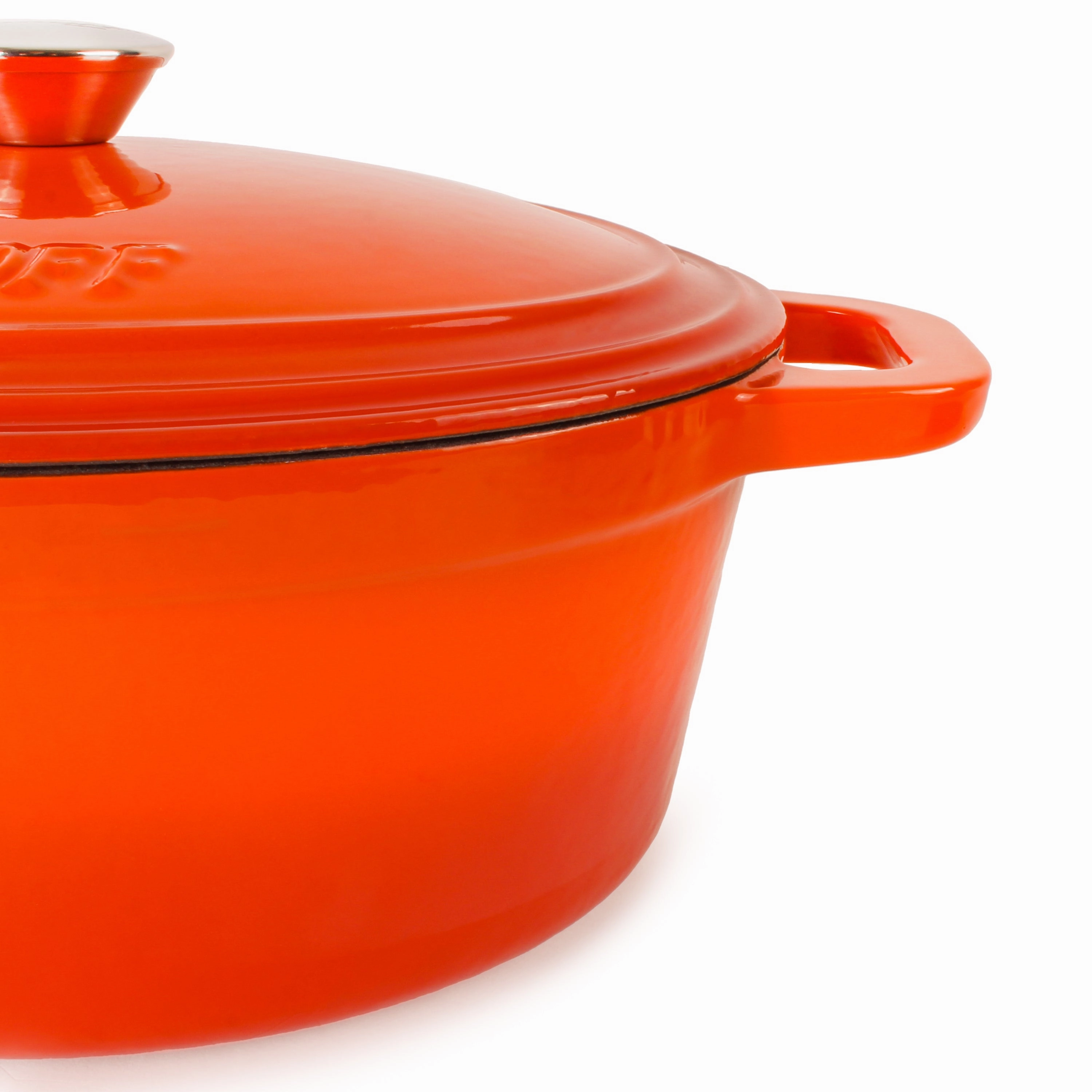 BergHOFF Neo Cast Iron 8qt. Oval Dutch Oven 13" with Lid, Orange