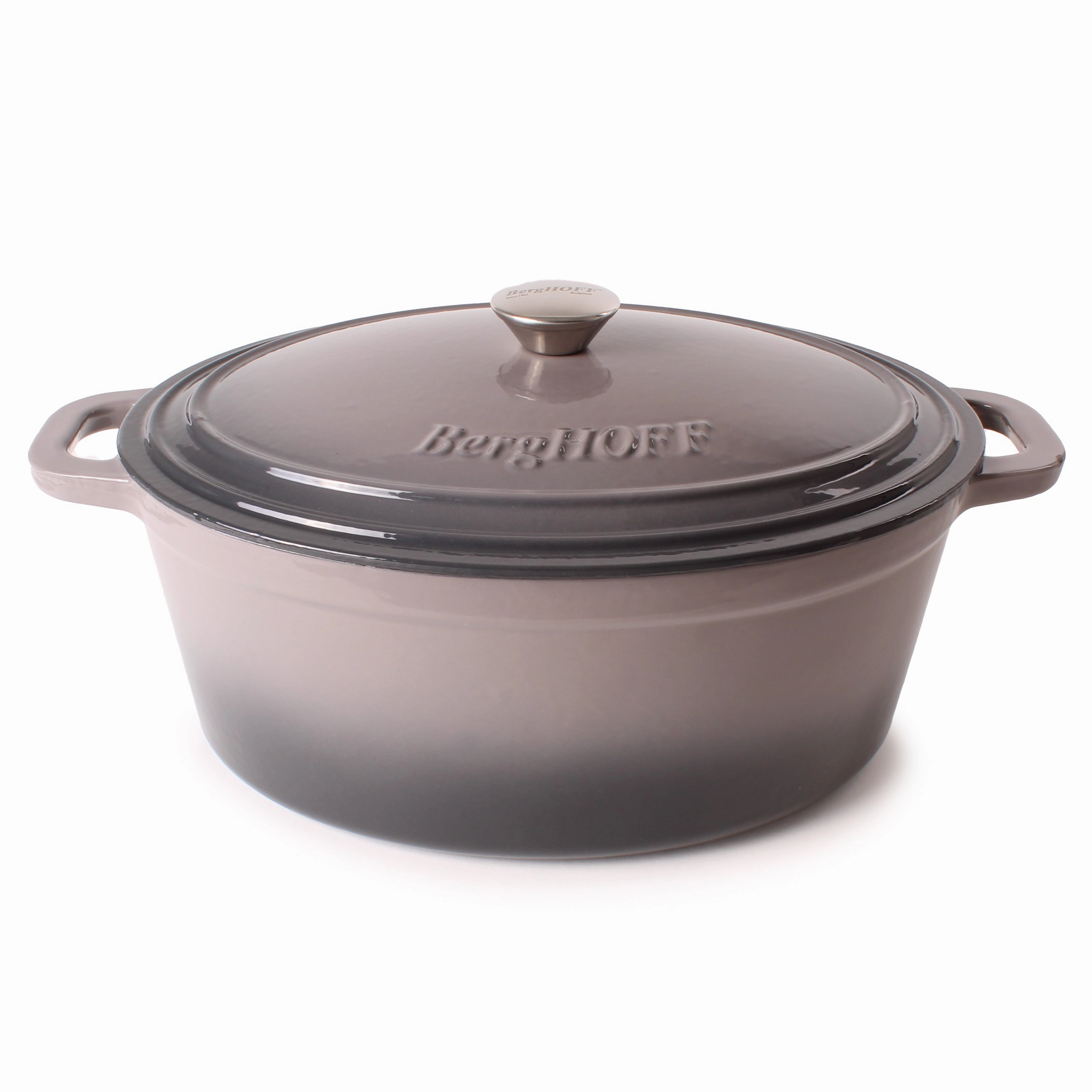 BergHOFF Neo Cast Iron 8qt. Oval Dutch Oven 13" with Lid, Oyster cookware set,cooking pots,kitchen cookware