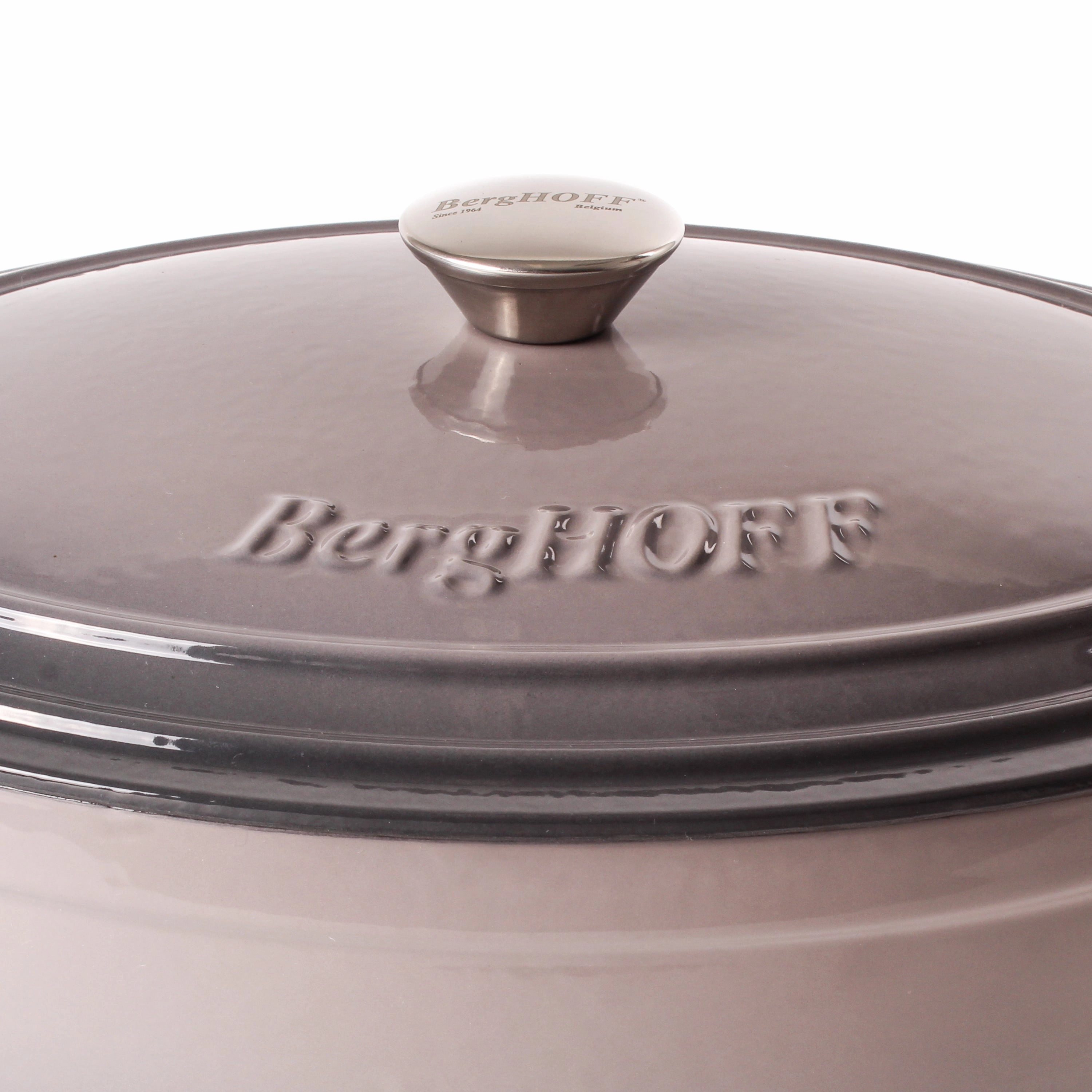 BergHOFF Neo Cast Iron 8qt. Oval Dutch Oven 13" with Lid, Oyster