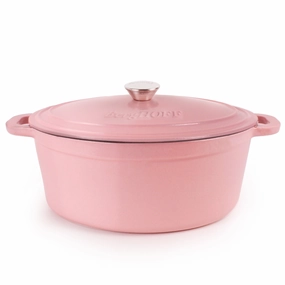 BergHOFF Neo Cast Iron 8qt. Oval Dutch Oven 13" with Lid, Pink cookware set,cooking pots,kitchen cookware