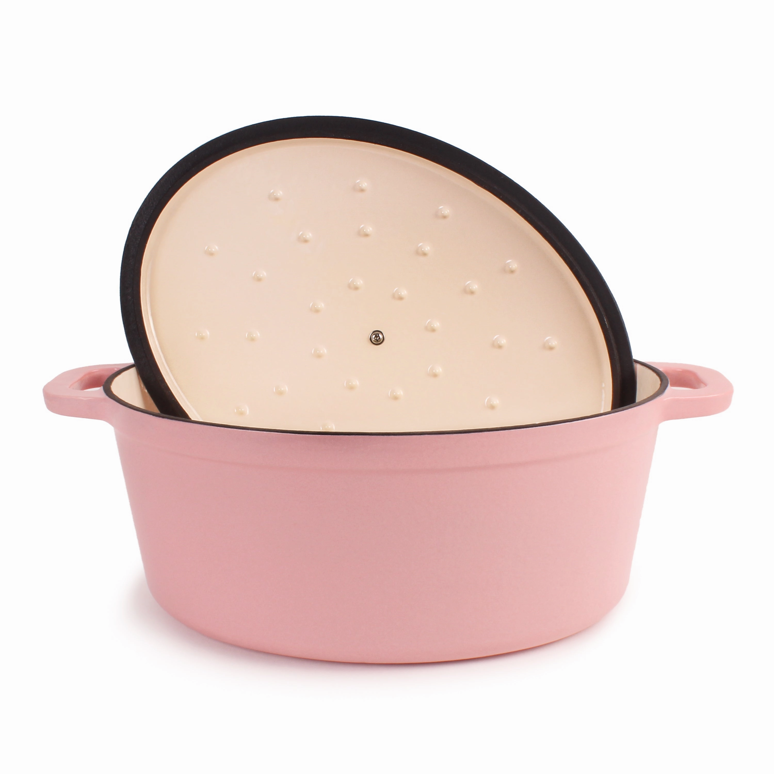 BergHOFF Neo Cast Iron 8qt. Oval Dutch Oven 13" with Lid, Pink
