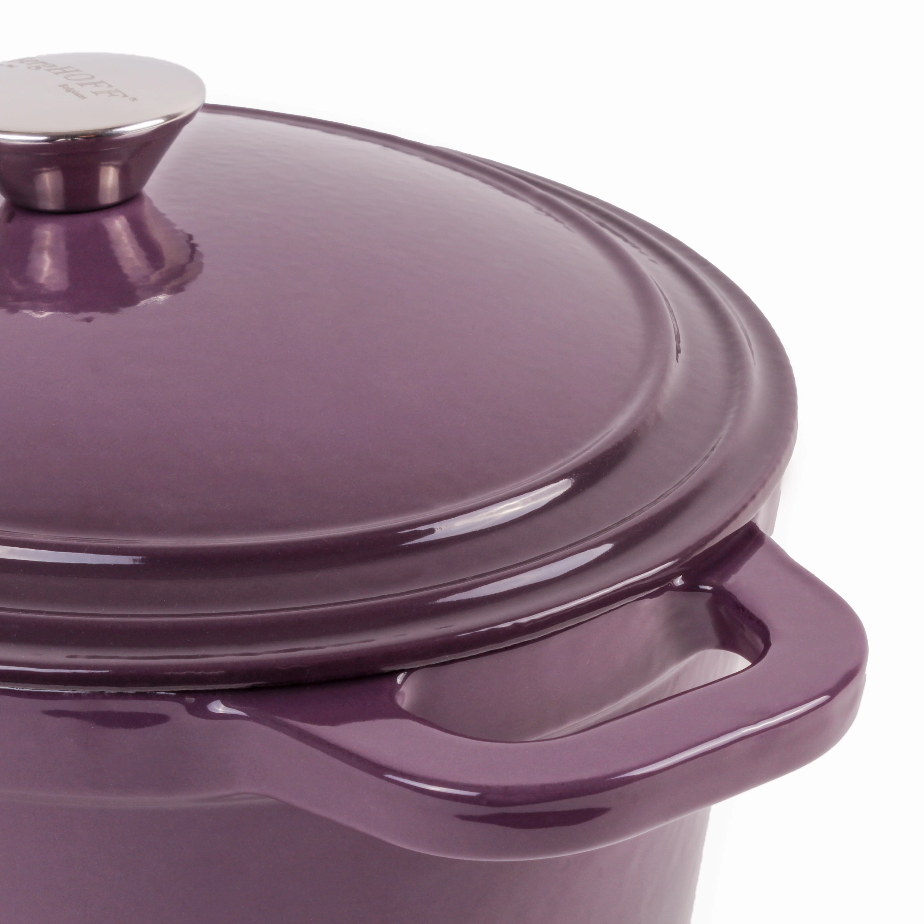 BergHOFF Neo Cast Iron 8qt. Oval Dutch Oven 13" with Lid, Purple