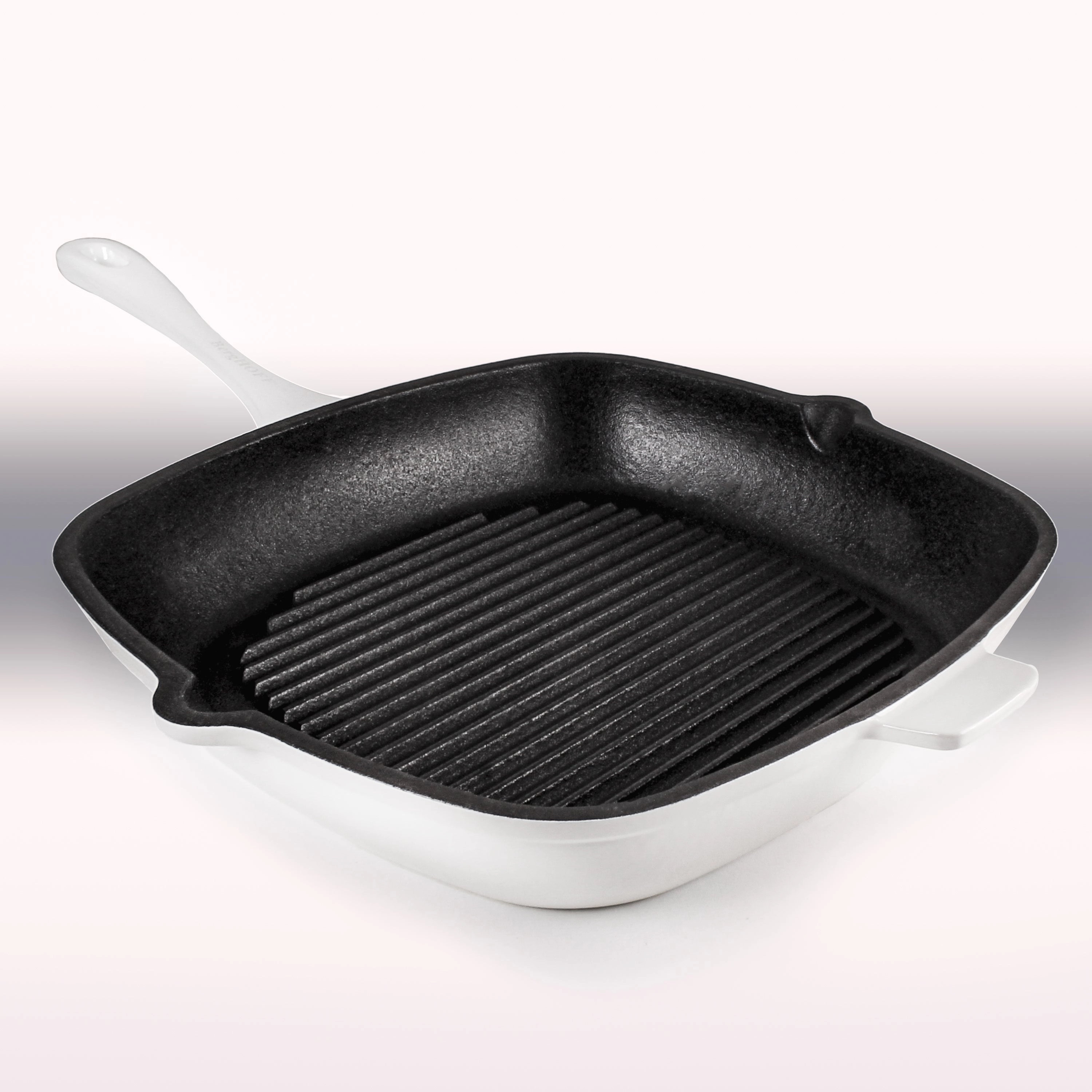 BergHOFF Neo Cast Iron Square Grill Pan 11", White