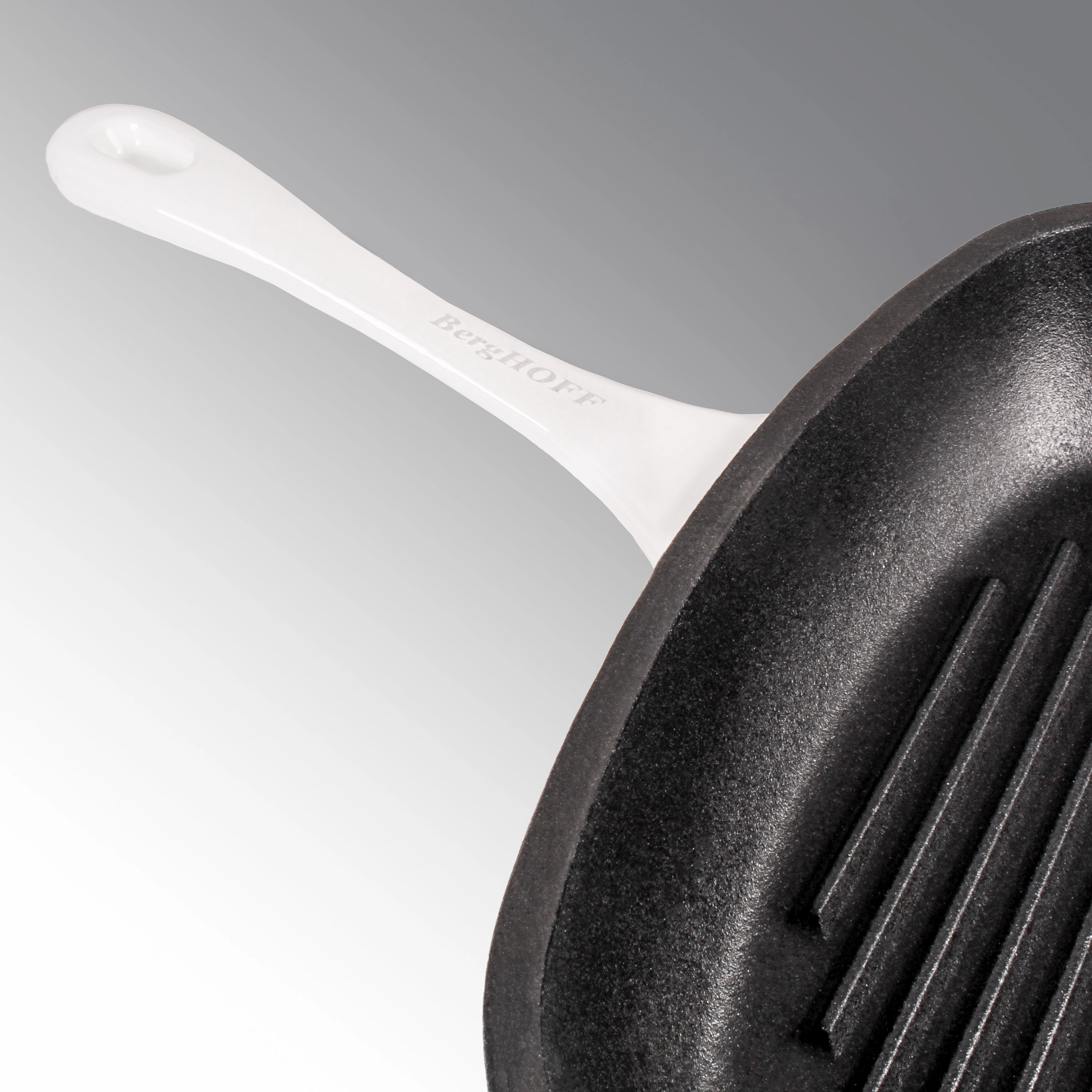 BergHOFF Neo Cast Iron Square Grill Pan 11", White