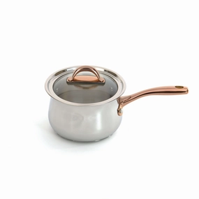 BergHOFF Ouro Gold 18/10 Stainless Steel 6.25" Saucepan with Glass Lid 2.5qt. cookware set,cooking pots,kitchen cookware