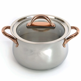 BergHOFF Ouro Gold 18/10 Stainless Steel 9.5" Stockpot with Glass Lid 8.1qt. cookware set,cooking pots,kitchen cookware