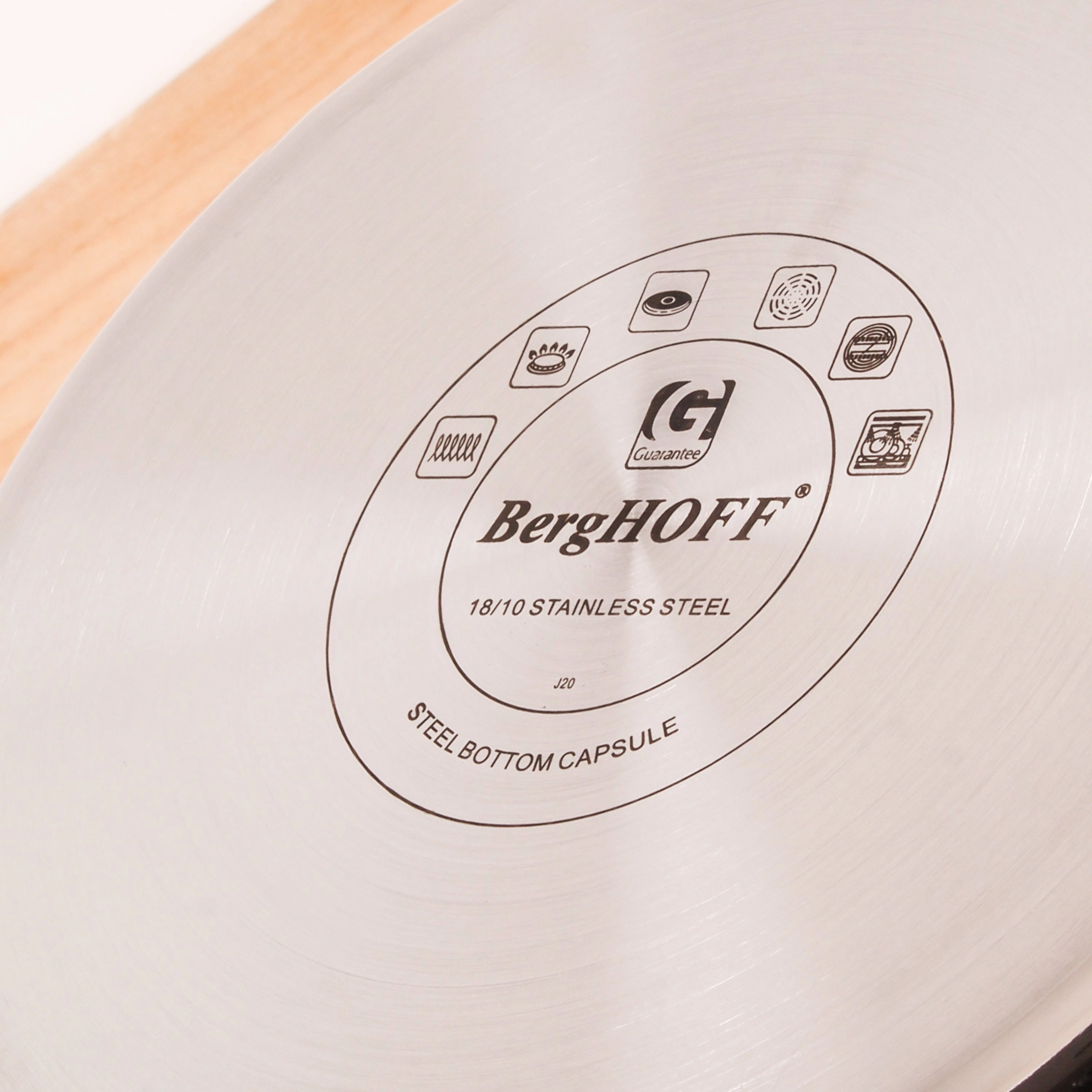 BergHOFF Ouro Gold 3pc 18/10 Stainless Steel Starter Set, SS Lids , Rose Gold Handles