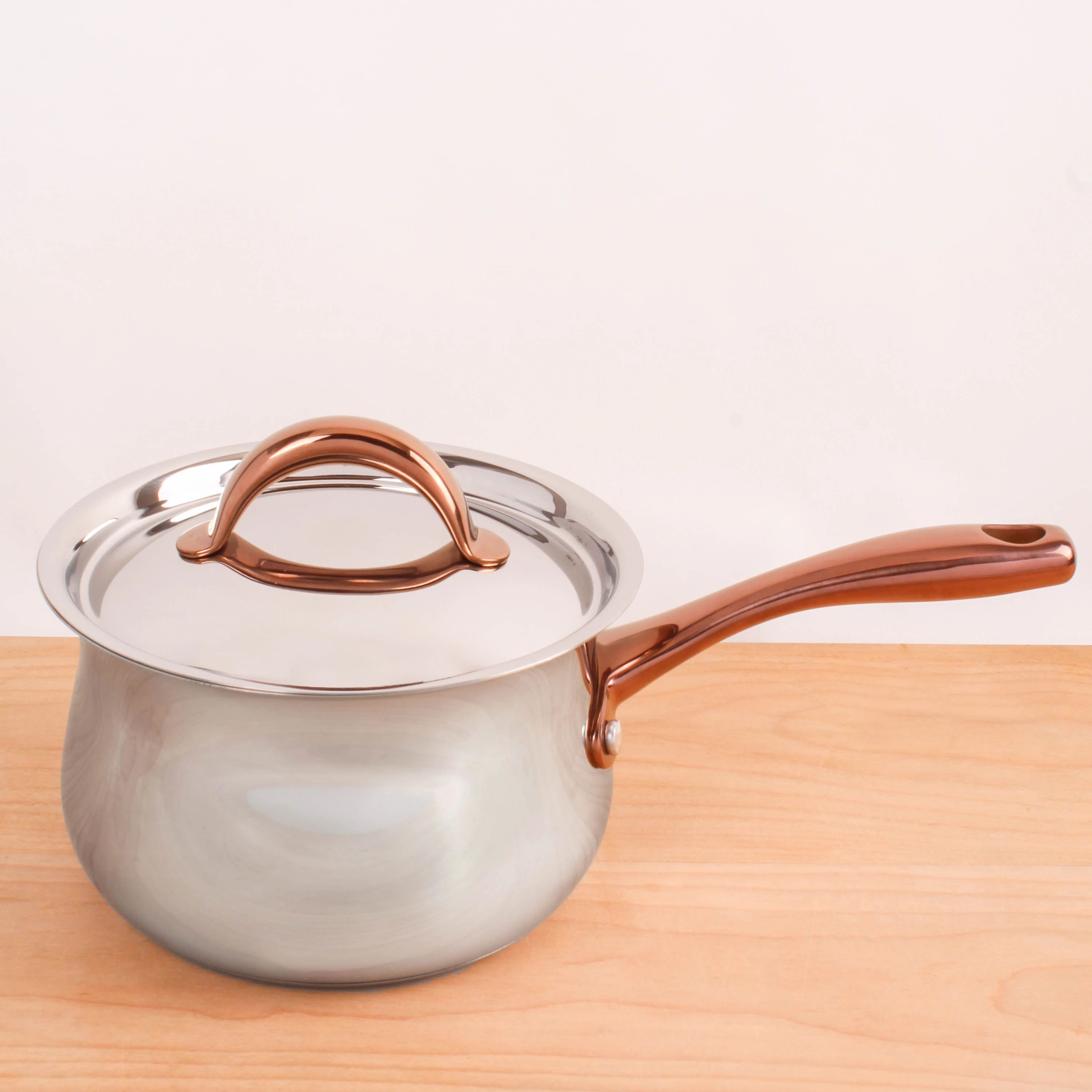 BergHOFF Ouro Gold 5pc 18/10 Stainless Steel Starter Set, Rose Gold Handles