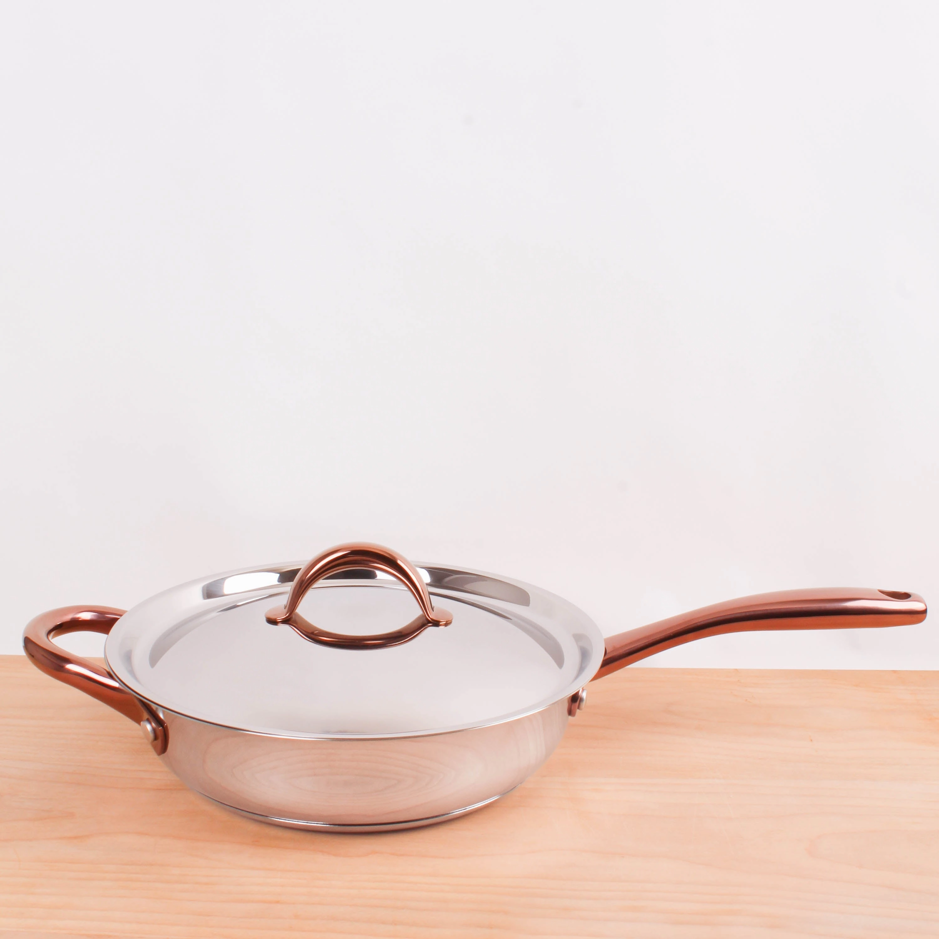 BergHOFF Ouro Gold 5pc 18/10 Stainless Steel Starter Set, Rose Gold Handles