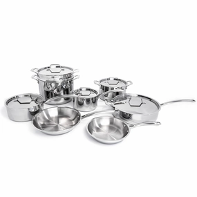 BergHOFF Professional 13pc Tri-Ply 18/10 Stainless Steel Cookware Set with SS Lids cookware set,cooking pots,kitchen cookware