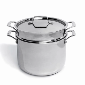 BergHOFF Professional 3Pc Tri-Ply 18/10 Stainless Steel Steamer Set, SS Lid cookware set,cooking pots,kitchen cookware