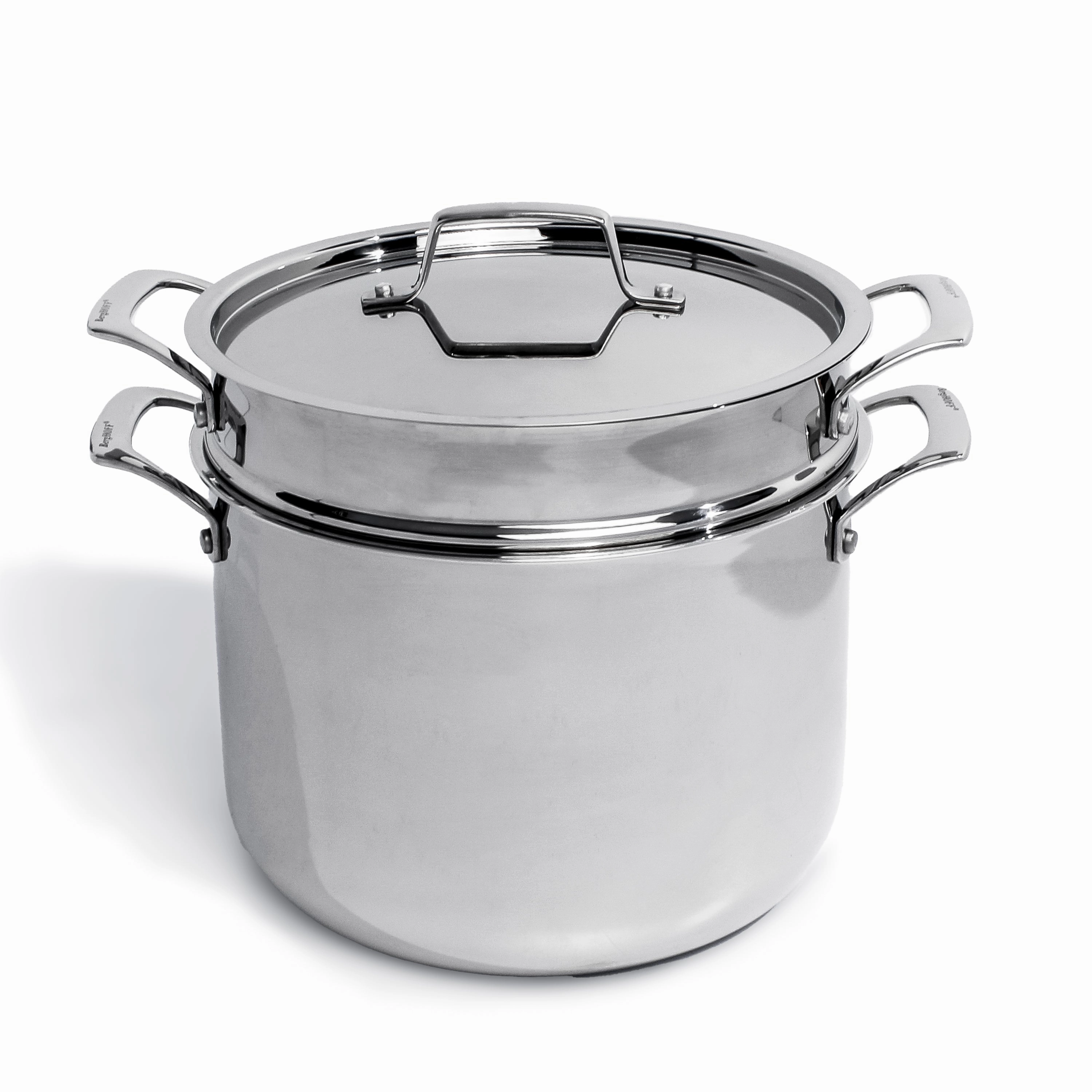 BergHOFF Professional 3Pc Tri-Ply 18/10 Stainless Steel Steamer Set, SS Lid cookware set,cooking pots,kitchen cookware